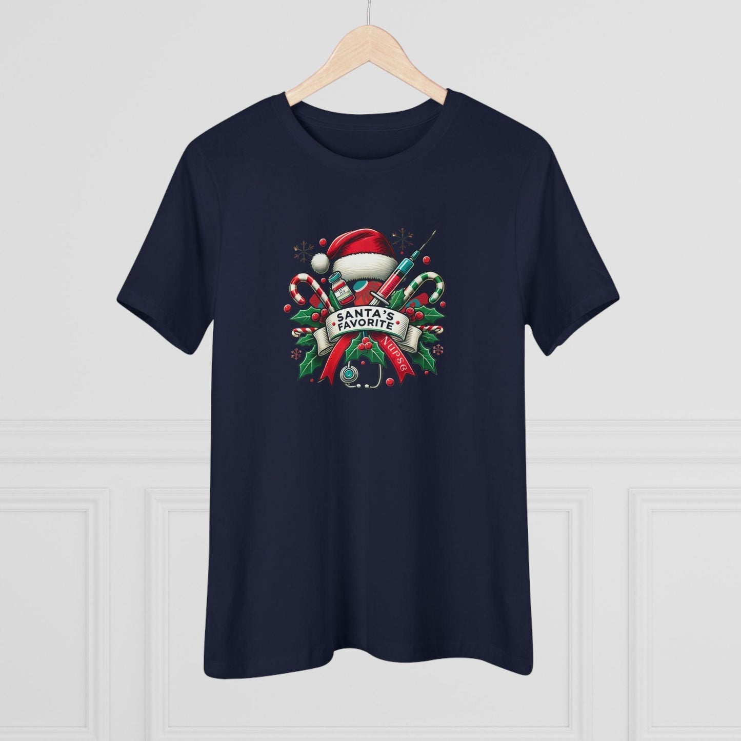 Santa's Favorite Nurse - Women's Softstyle Tee - Whippie's