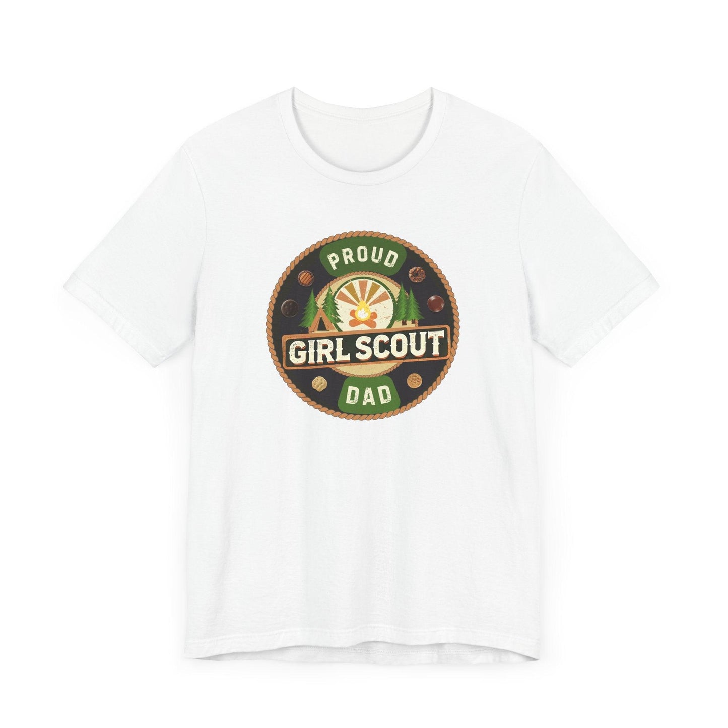 Proud Girl Scout Dad - Unisex Jersey Tee - Adventure Awaits! - Whippie's