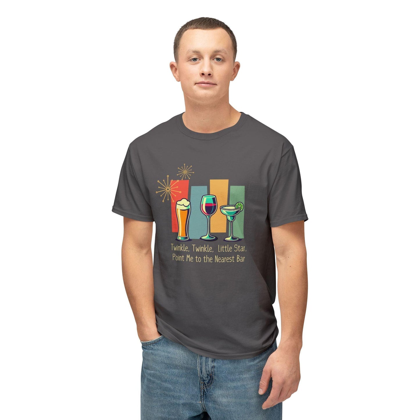 Twinkle, Twinkle, Little Star, Point Me to the Nearest Bar Unisex HD Cotton⢠T-shirt - Whippie's