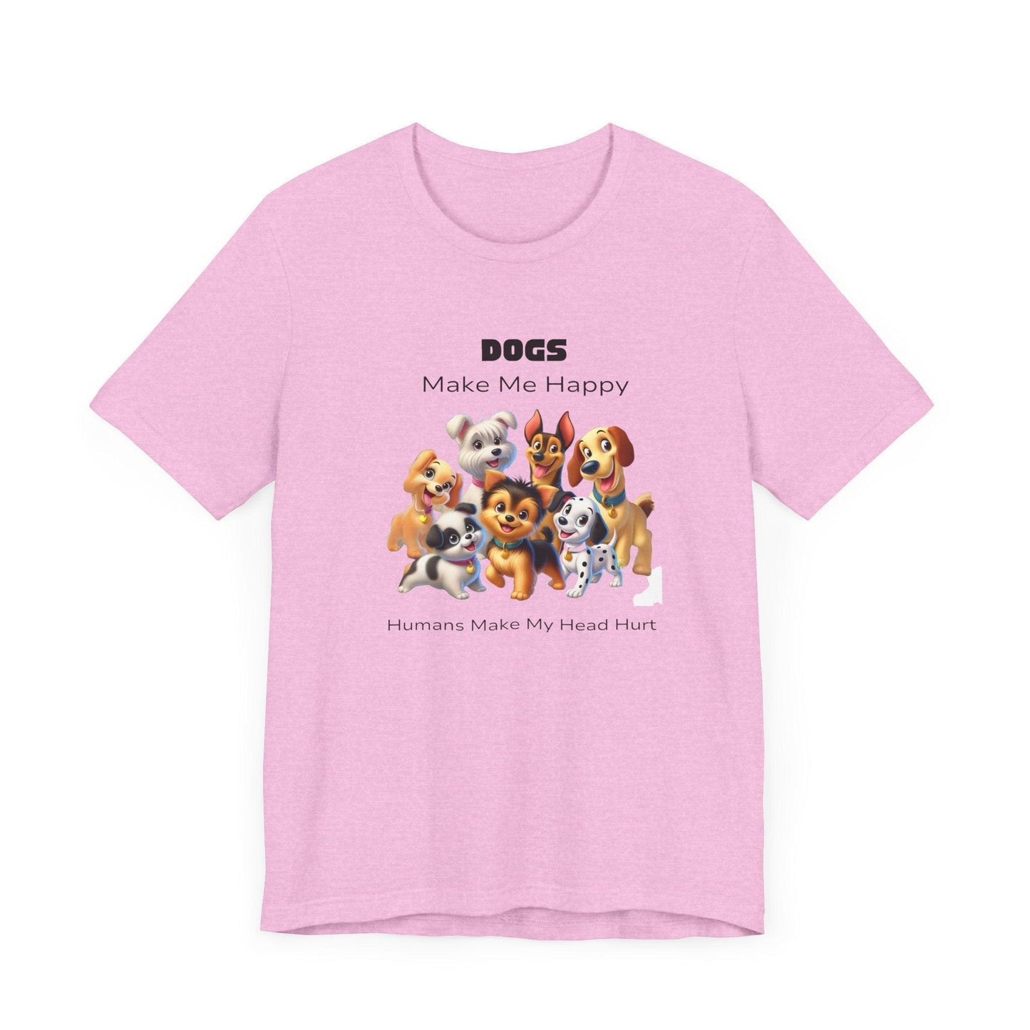🐶 Dogs Make Me Happy 😊 Unisex Jersey Tee ✨ Pawsitive vibes only! 🐾 - Whippie's