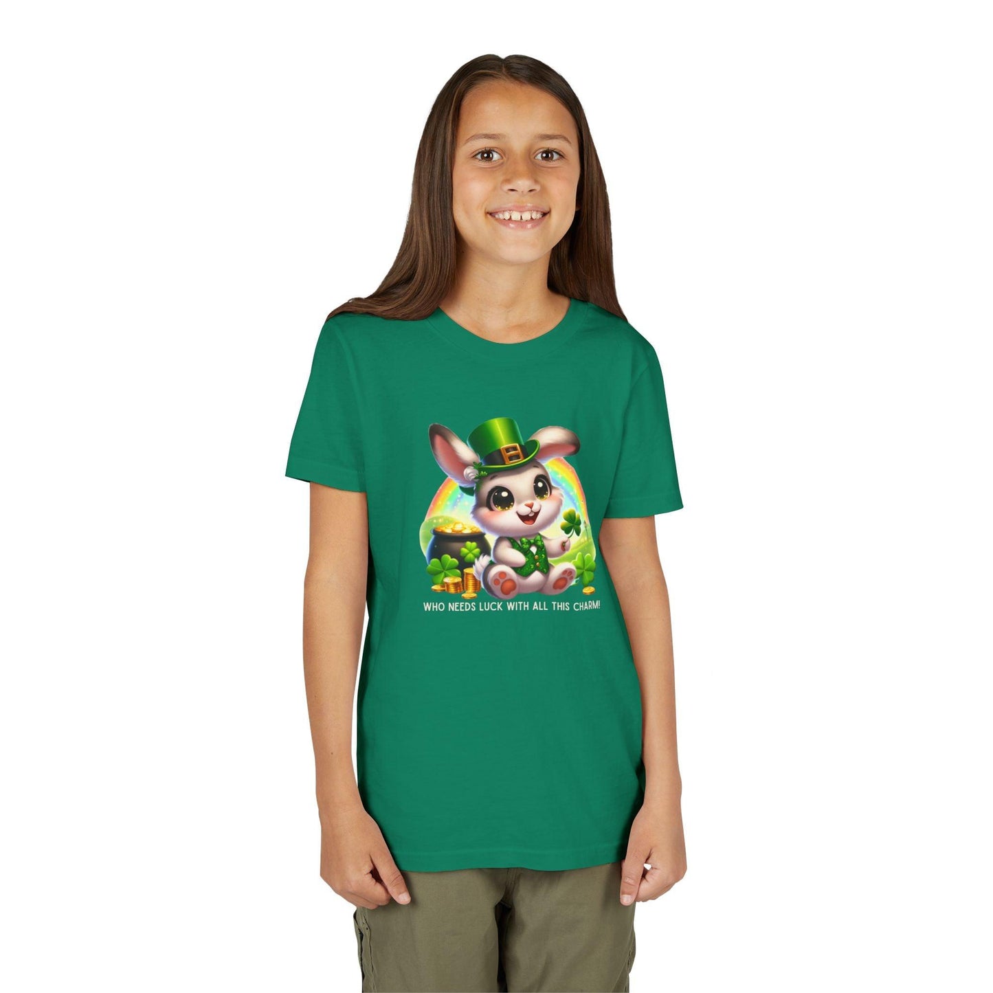Who Needs Luck with All This Charm? Youth Tee - Spread Luck and Laughter! ๐๐ - Whippie's