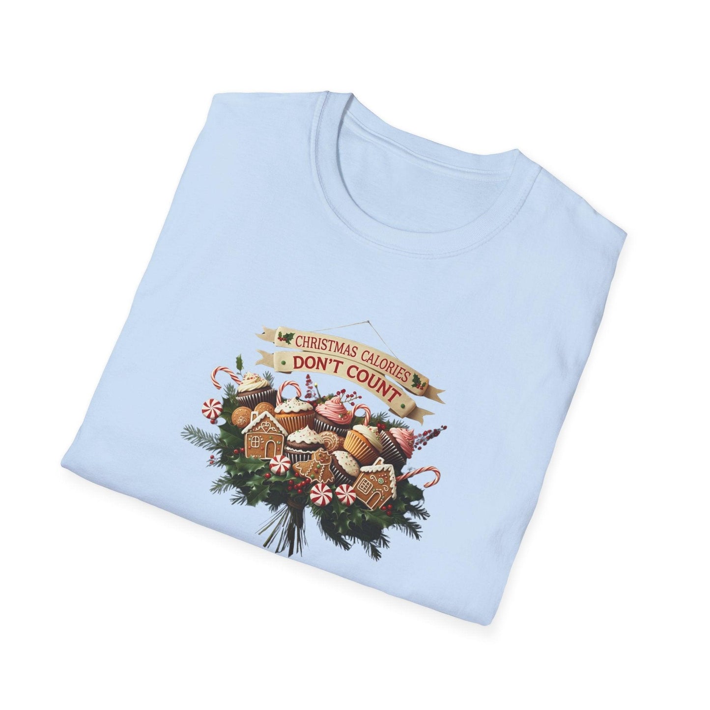 Christmas Calories Don't Count 🎅🎄 - Unisex Softstyle T-Shirt 🍪🎁 - Whippie's