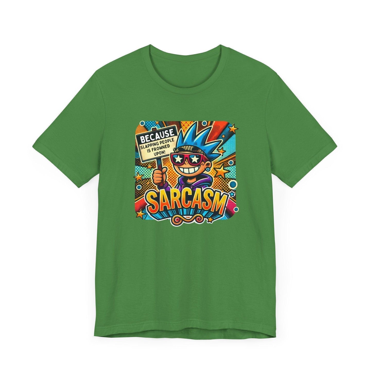 🎭 Sarcasm: It's Better Than Slapping 😉 Unisex Jersey Tee ✨ - Whippie's