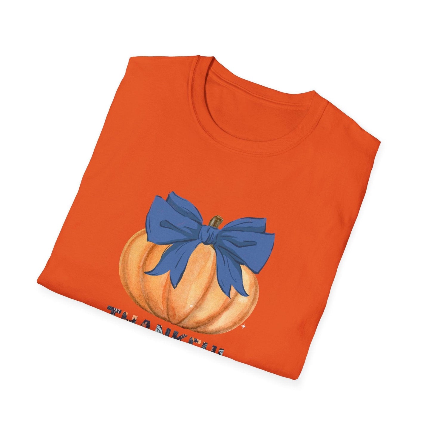 Thankful Pumpkin Tee - A Heart Full of Gratitude! 🧡💙 Unisex Tee - Whippie's