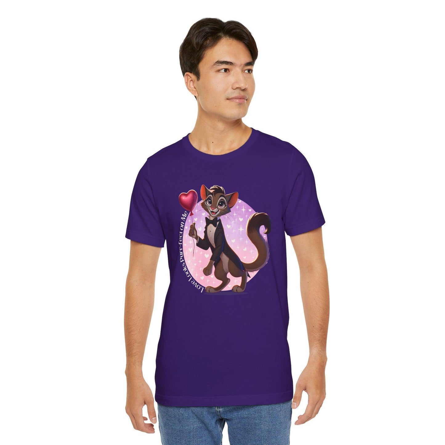 💖 Love Looks Purr-fect on Me 😻 Unisex Jersey Tee ✨ Feline fine and ready to shine! - Whippie's