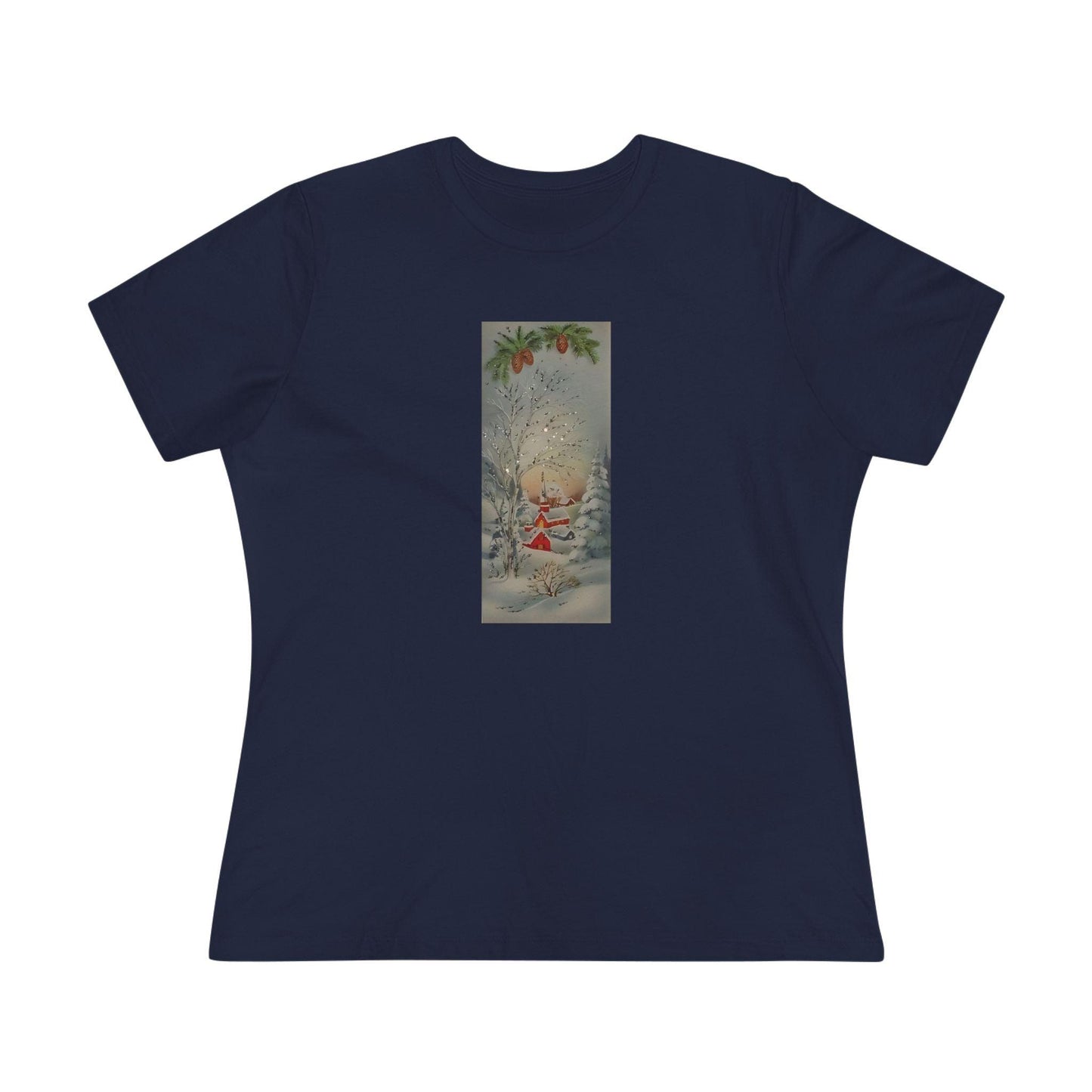 Glittery Winter Village Tee - Sparkle This Season! ✨🎄 Women's Softstyle Tee - Whippie's