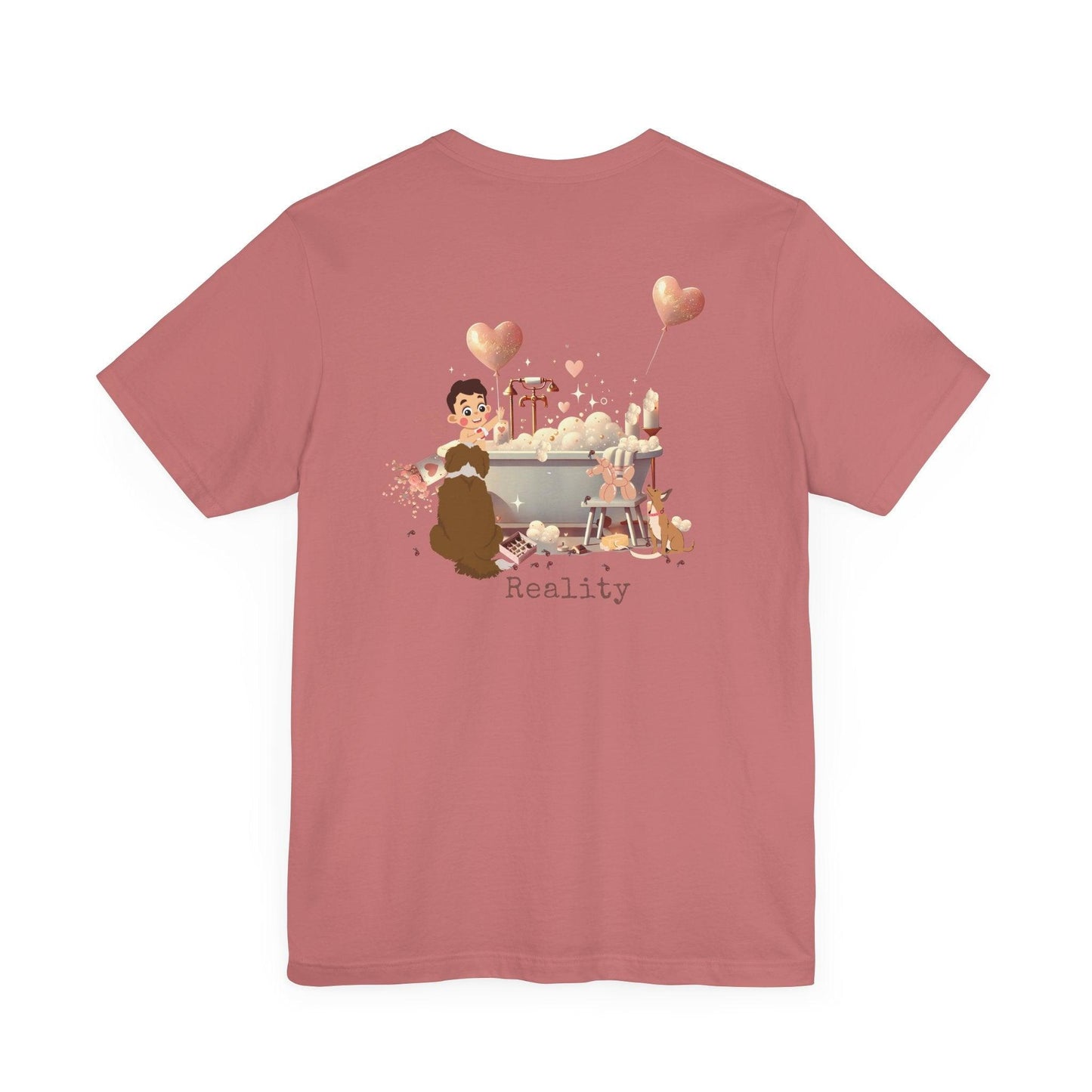💖 My Valentine's Plan vs. Reality 🛁 Unisex Jersey Tee ✨ Expectation vs. Reality, the Valentine's Day edition! - Whippie's