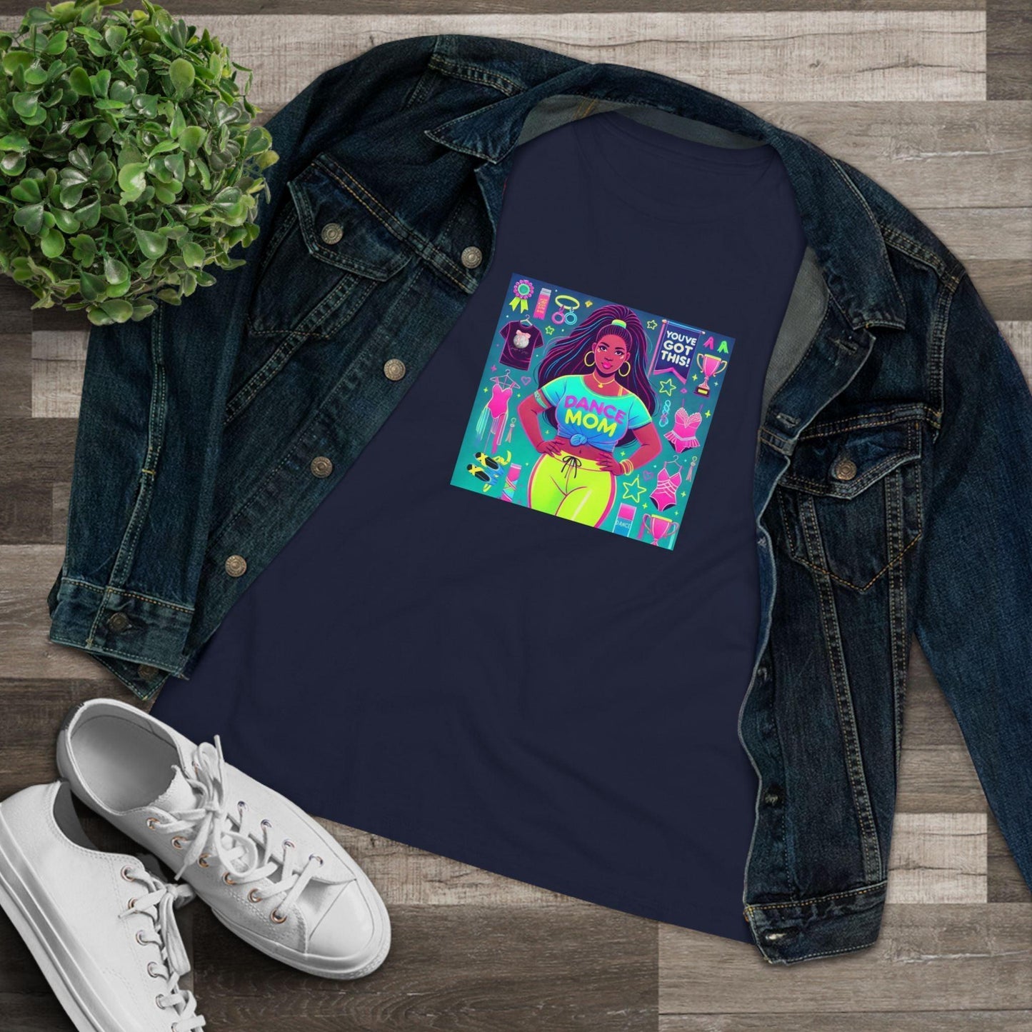 Dance Mom: You've Got This - Darker Skin Tone Mom - Curvy - Women's Softstyle Tee - Whippie's