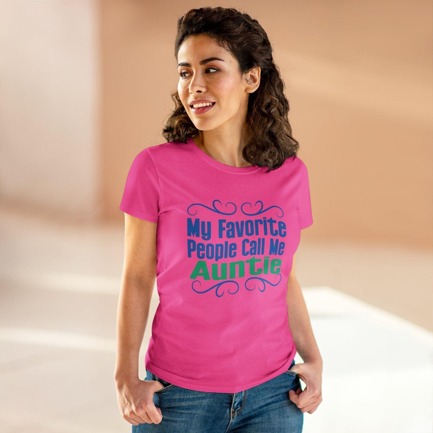 👩👧 My Favorite People Call Me AUNTIE 💖 Women's Tee ✨ The best aunties get promoted to favorite! - Whippie's