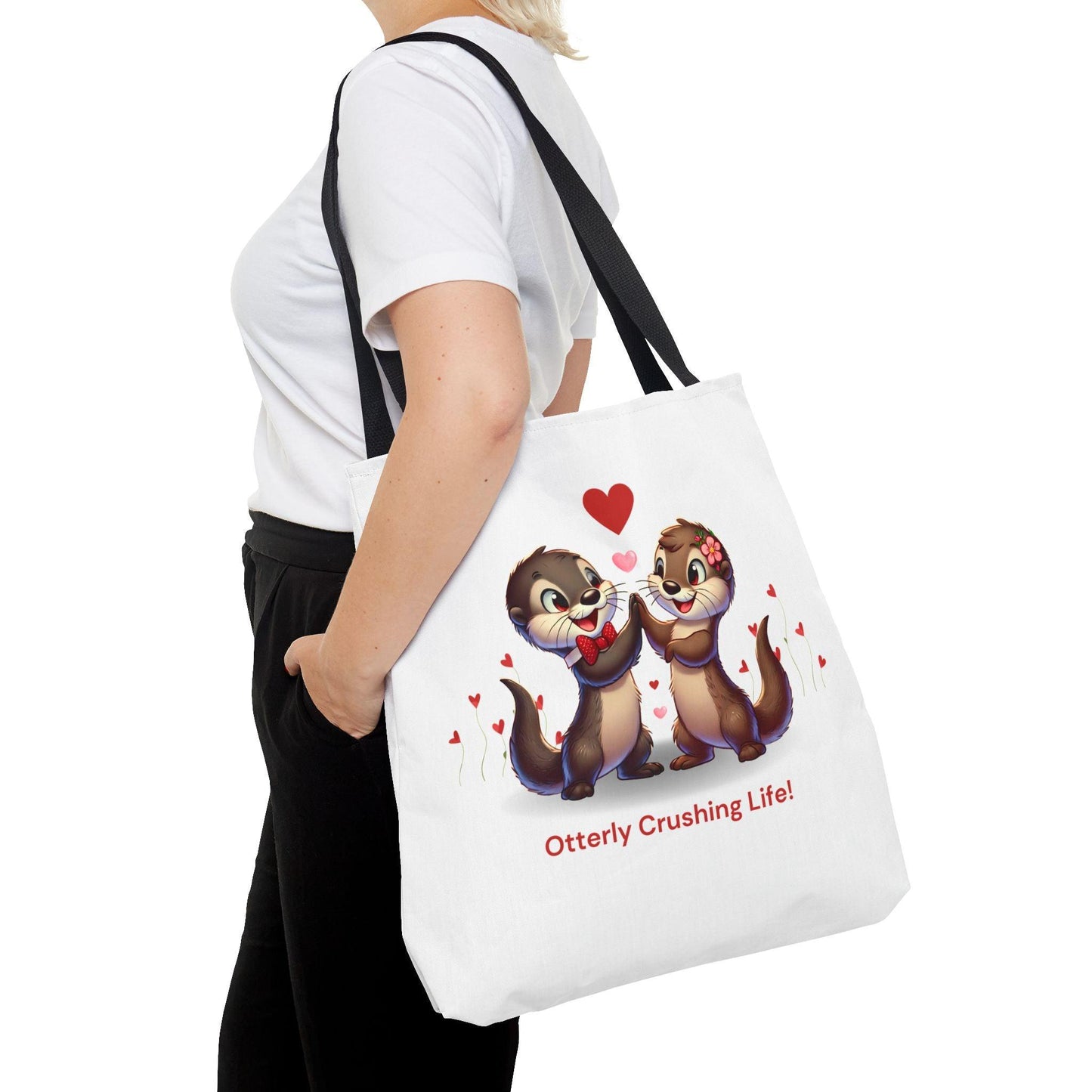 Otterly Crushing Life! Tote Bag - Carry Your World, Otter Style 🦦💖 - Whippie's