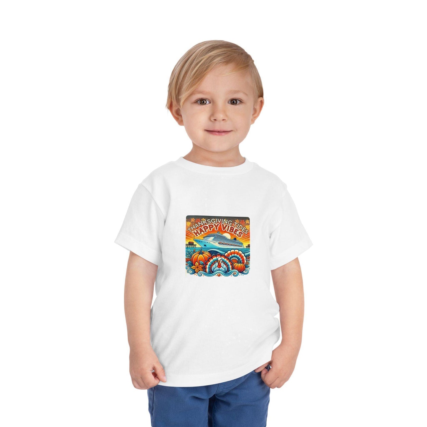 Thanksgiving Tides, Happy Vibes - Toddler Tee - Whippie's