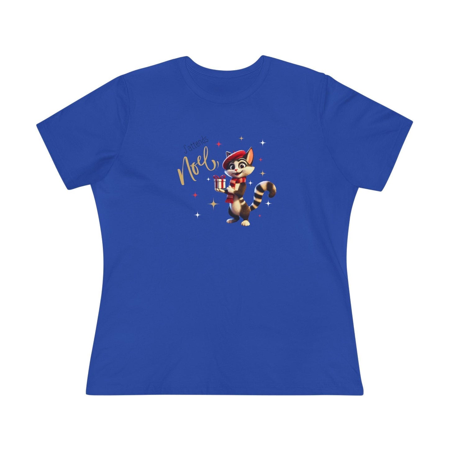 J'attends Noël 🐈⬛ Women's Tee 🎄 A purr-fectly Parisian Christmas! - Whippie's