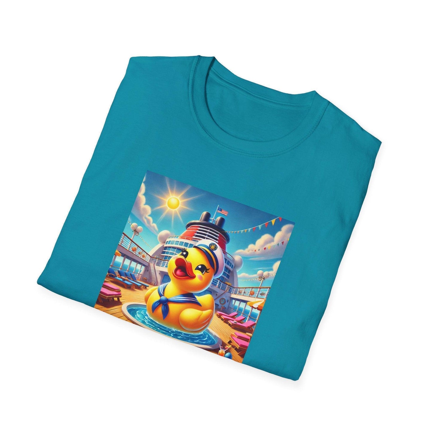 Duck on the Loose! Hilarious Cruise Ship Hide-and-Seek 🛳️ Unisex T-Shirt 🐤 - Whippie's