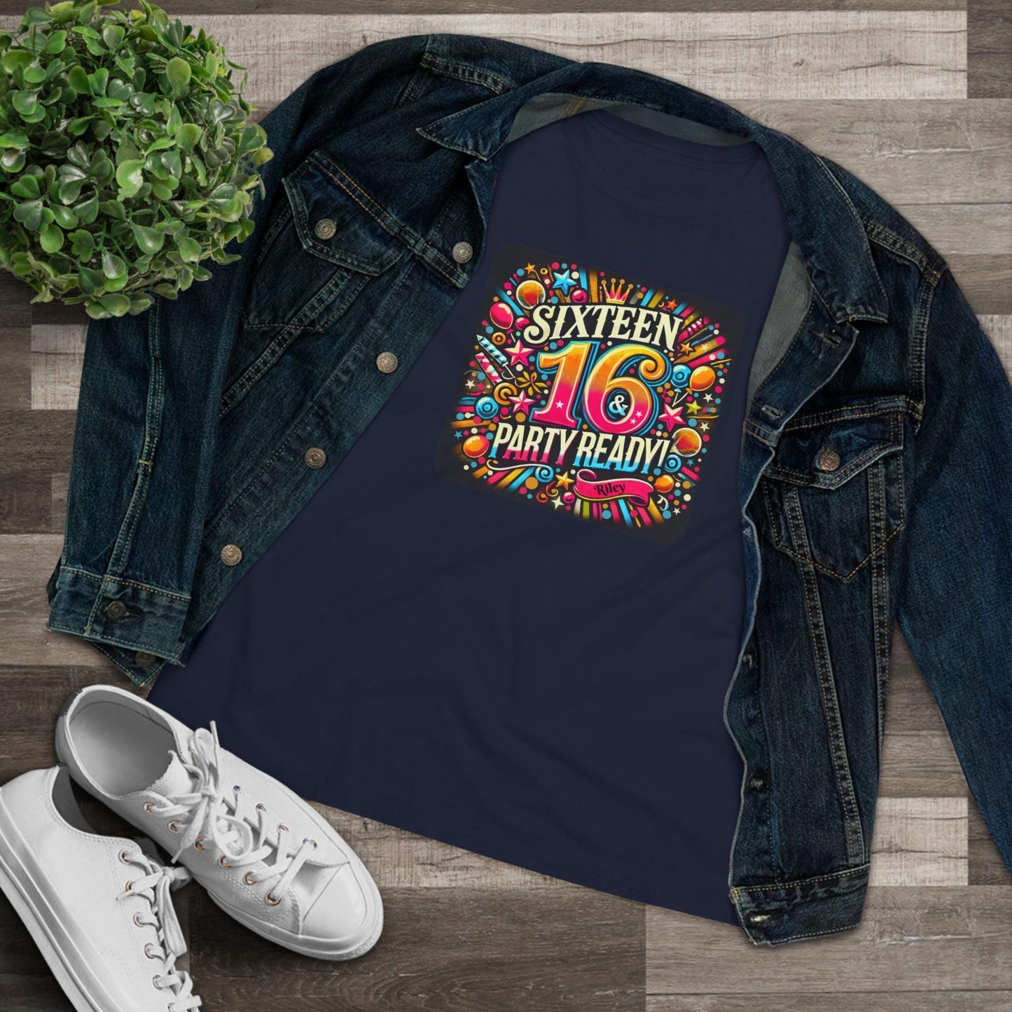 Sweet 16 & Party Ready - Women's Softstyle Tee - Personalizable - Whippie's