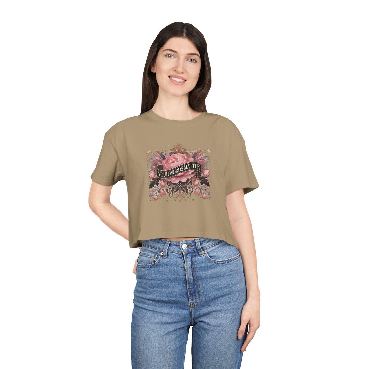 ๐ผ Your Words Matter ๐ฌ Women's Crop Tee ๐ธ - Whippie's