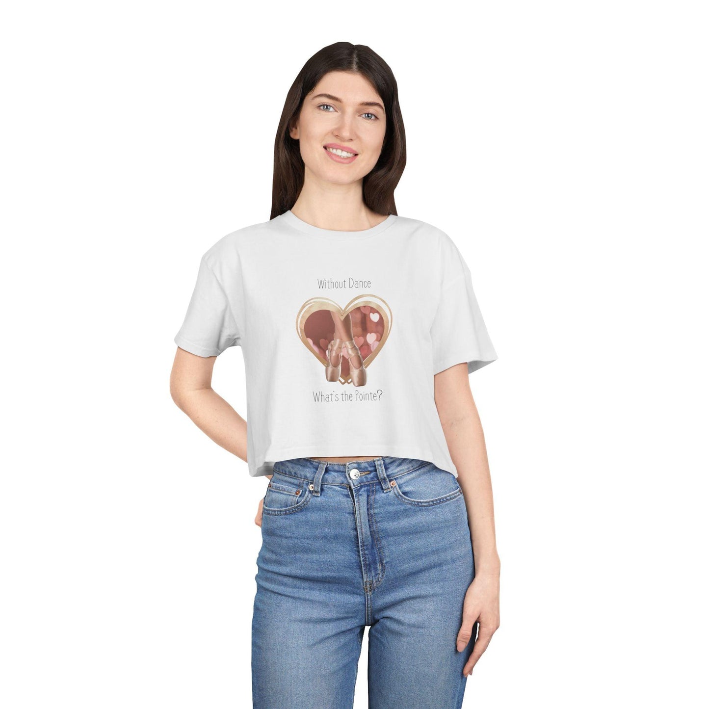 "Without Dance, What's the Pointe?" Women's Crop Top - Dance with Passion! 🩰 - Whippie's