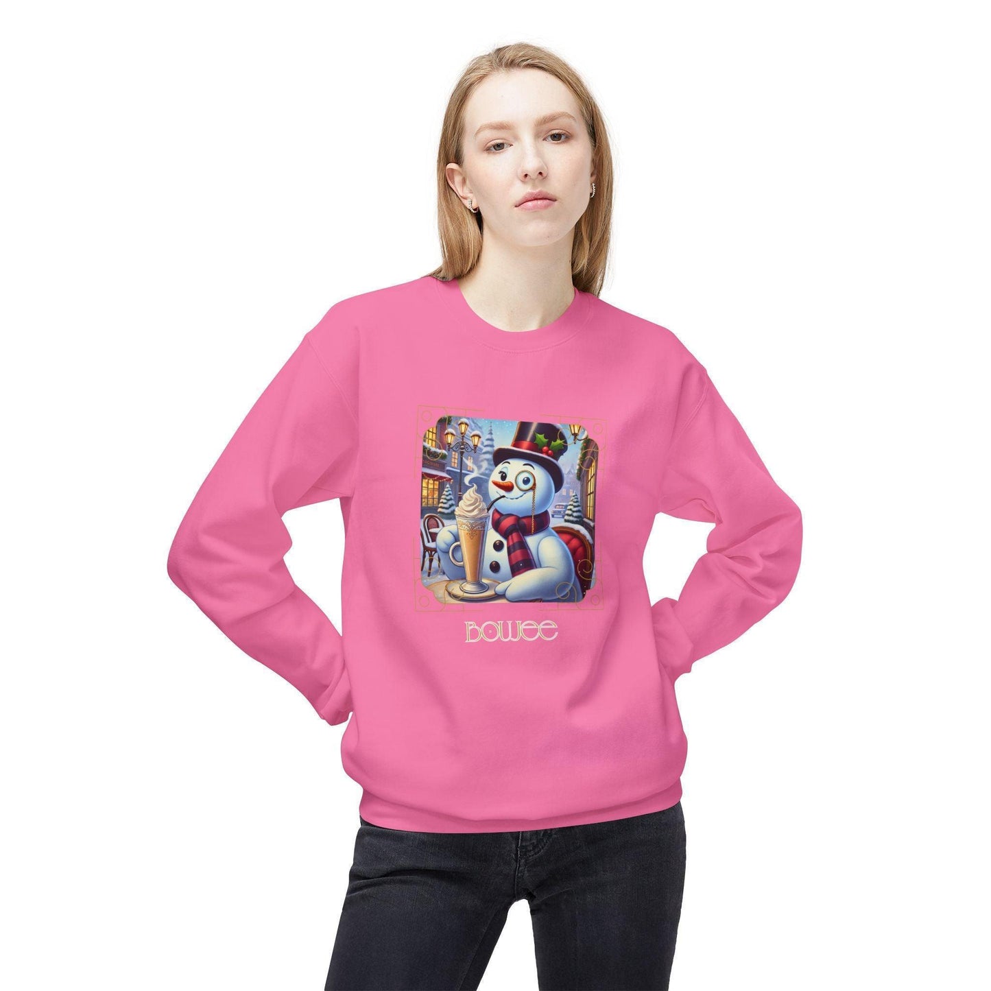 ☃️ Boujee Snowman ☕ Unisex Fleece Sweatshirt ✨ - Whippie's