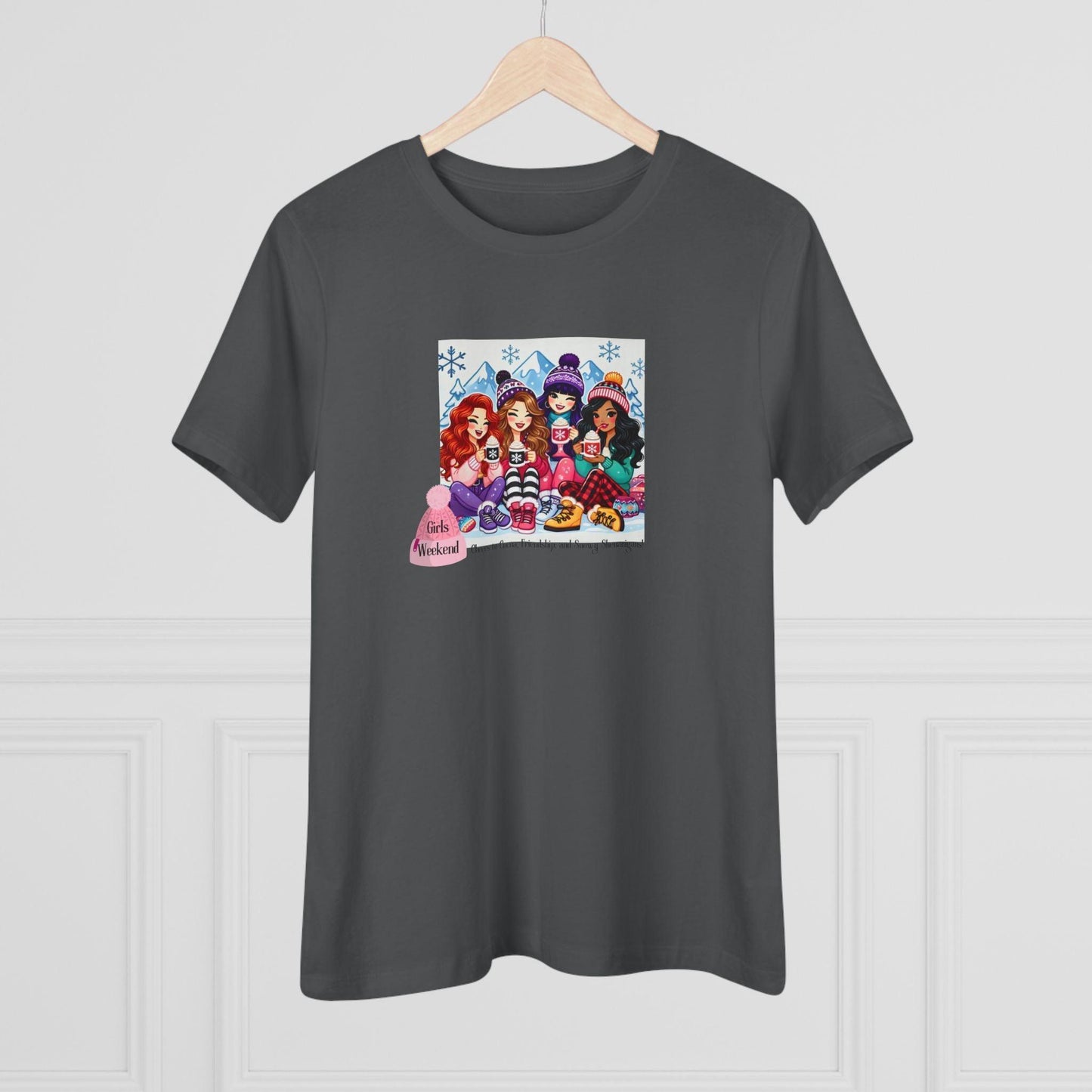 Girls Weekend Cheers to Cocoa, Friendship, and Snowy Shenanigans! - Women's Softstyle Tee - Whippie's