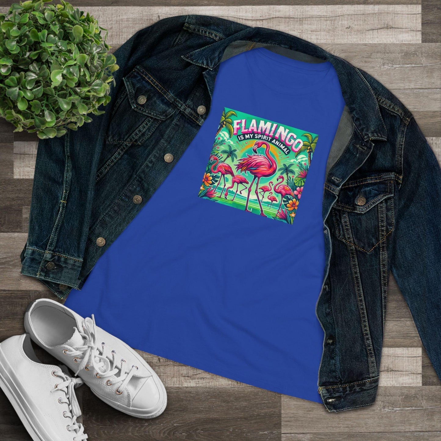 Flamingo is My Spirit Animal - Women's Softstyle Tee - Whippie's