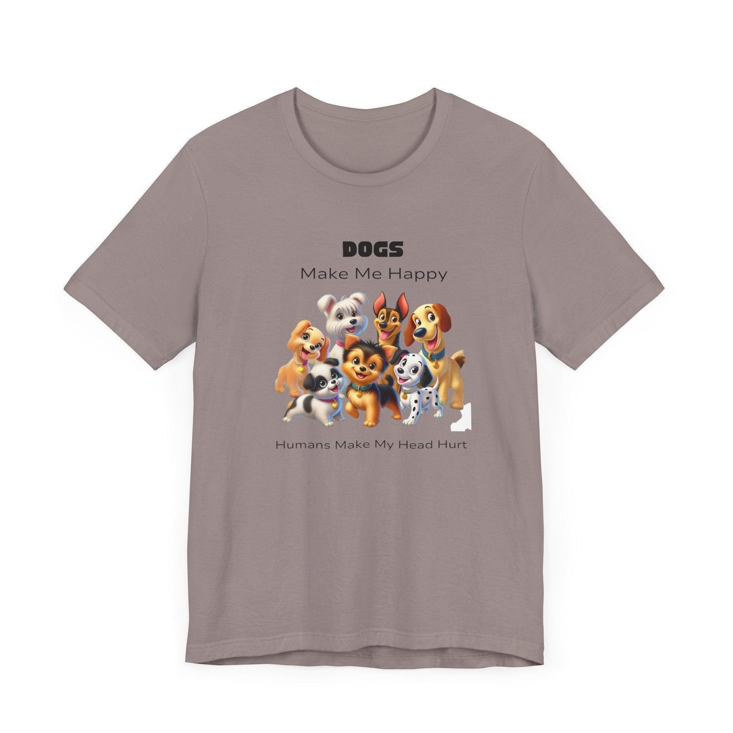 🐶 Dogs Make Me Happy 😊 Unisex Jersey Tee ✨ Pawsitive vibes only! 🐾 - Whippie's