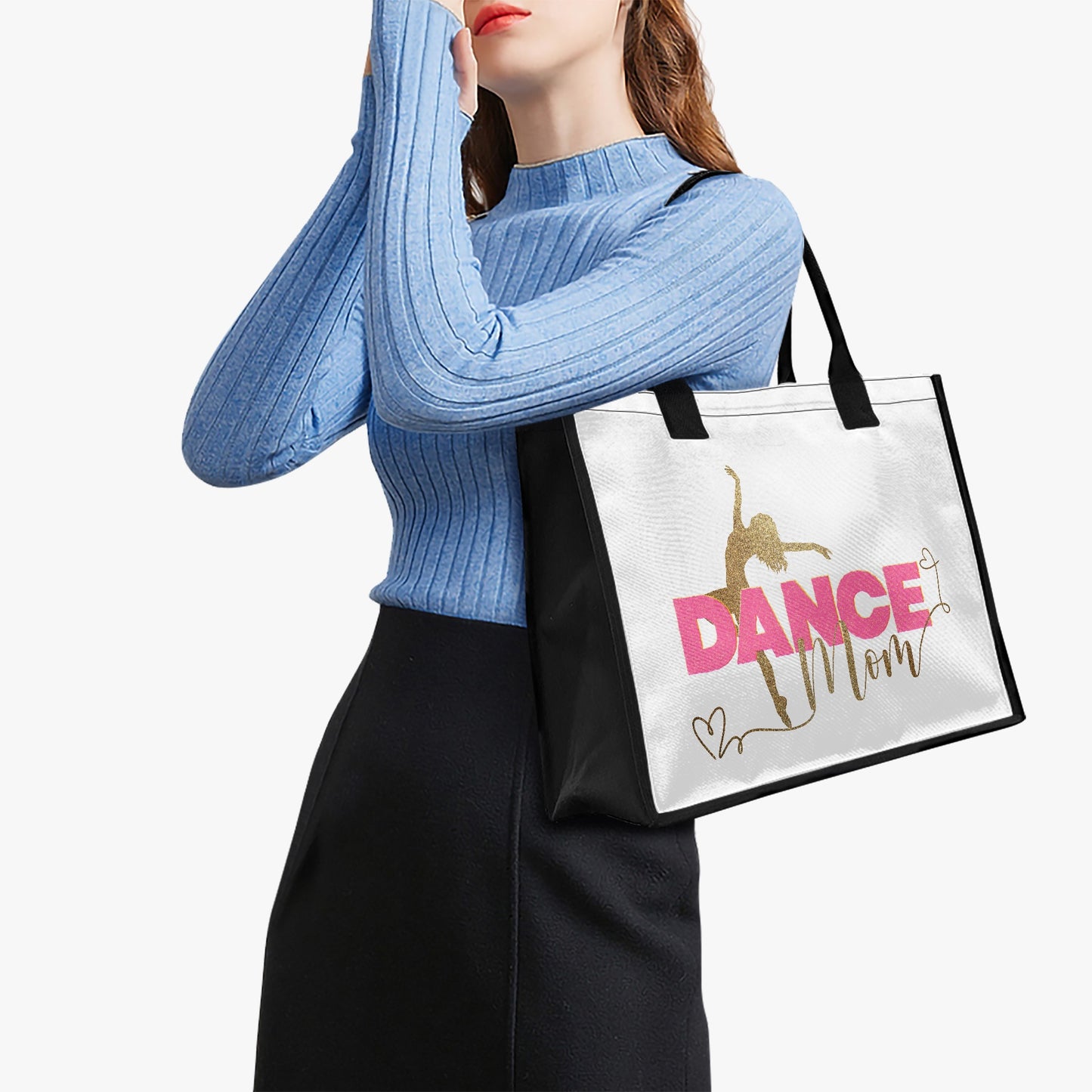 757. Dance Mom Life Sparkle Shopping Tote Bag - Whippie's