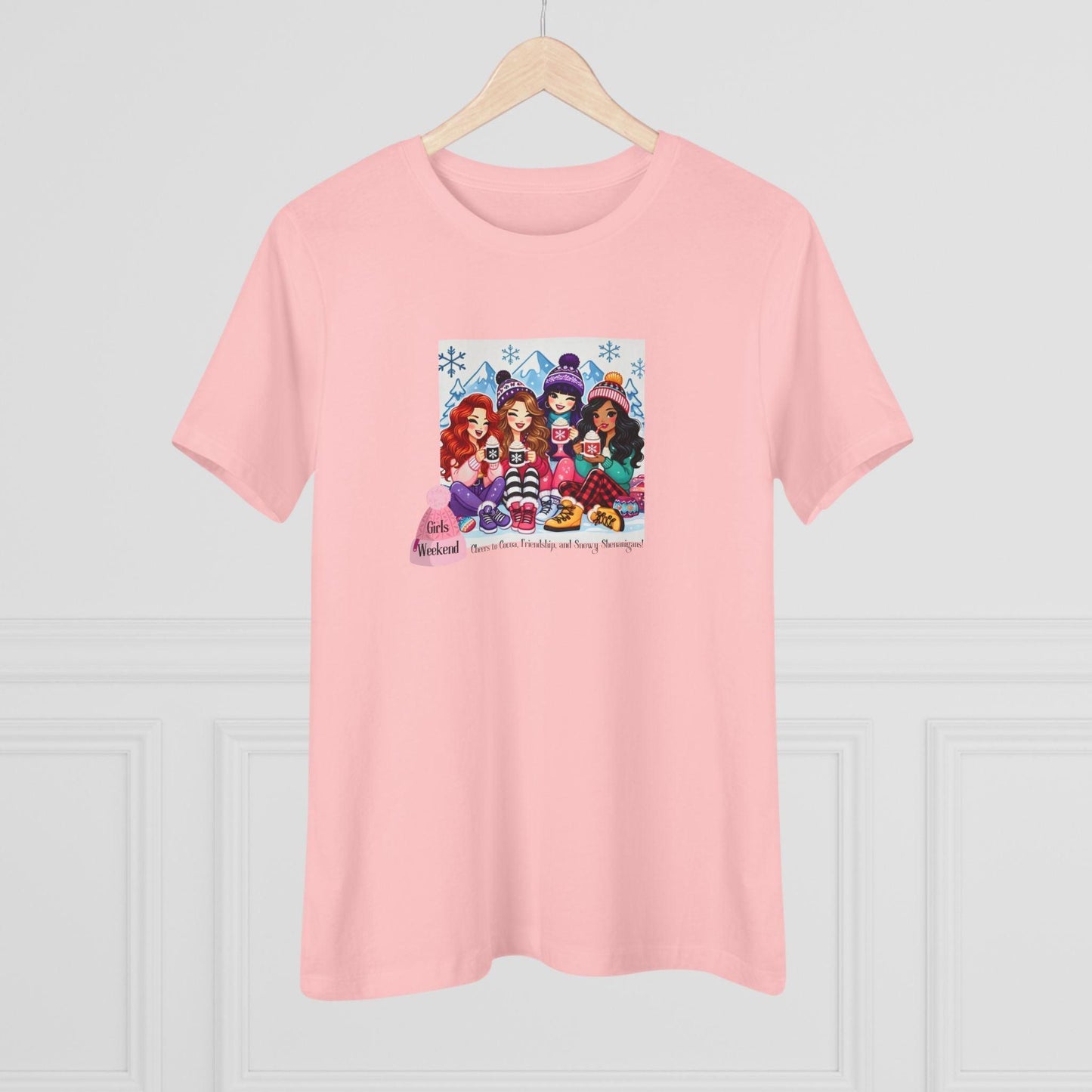Girls Weekend Cheers to Cocoa, Friendship, and Snowy Shenanigans! - Women's Softstyle Tee - Whippie's
