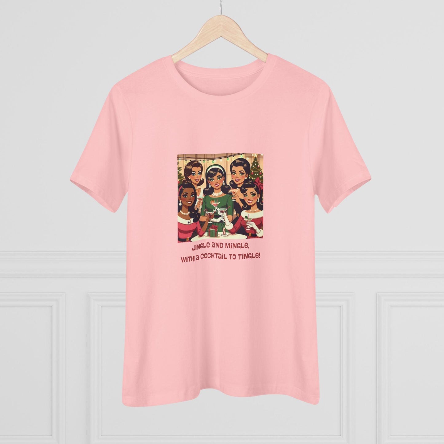 Holiday Friends Sipping Cocktails - Women's Softstyle Tee - Whippie's