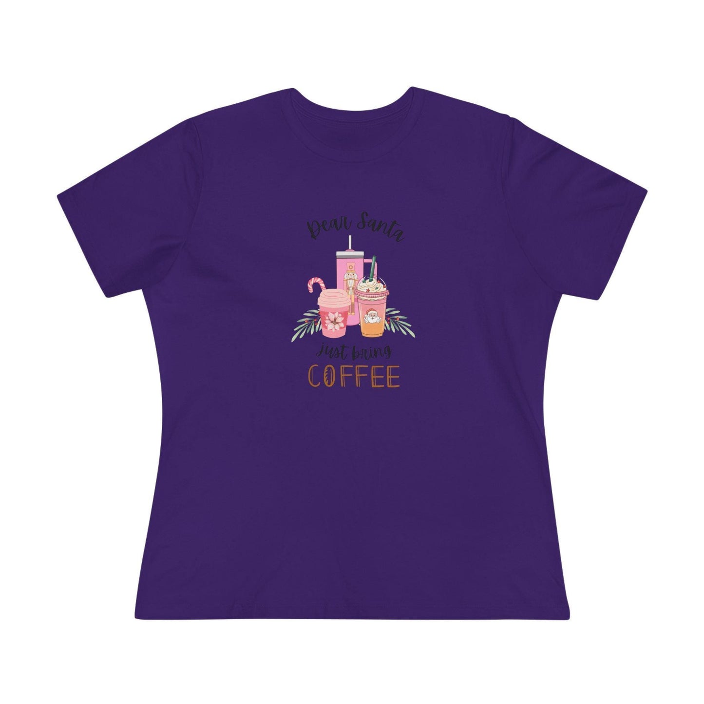 Dear Santa, just bring COFFEE - Women's Softstyle Tee - Whippie's