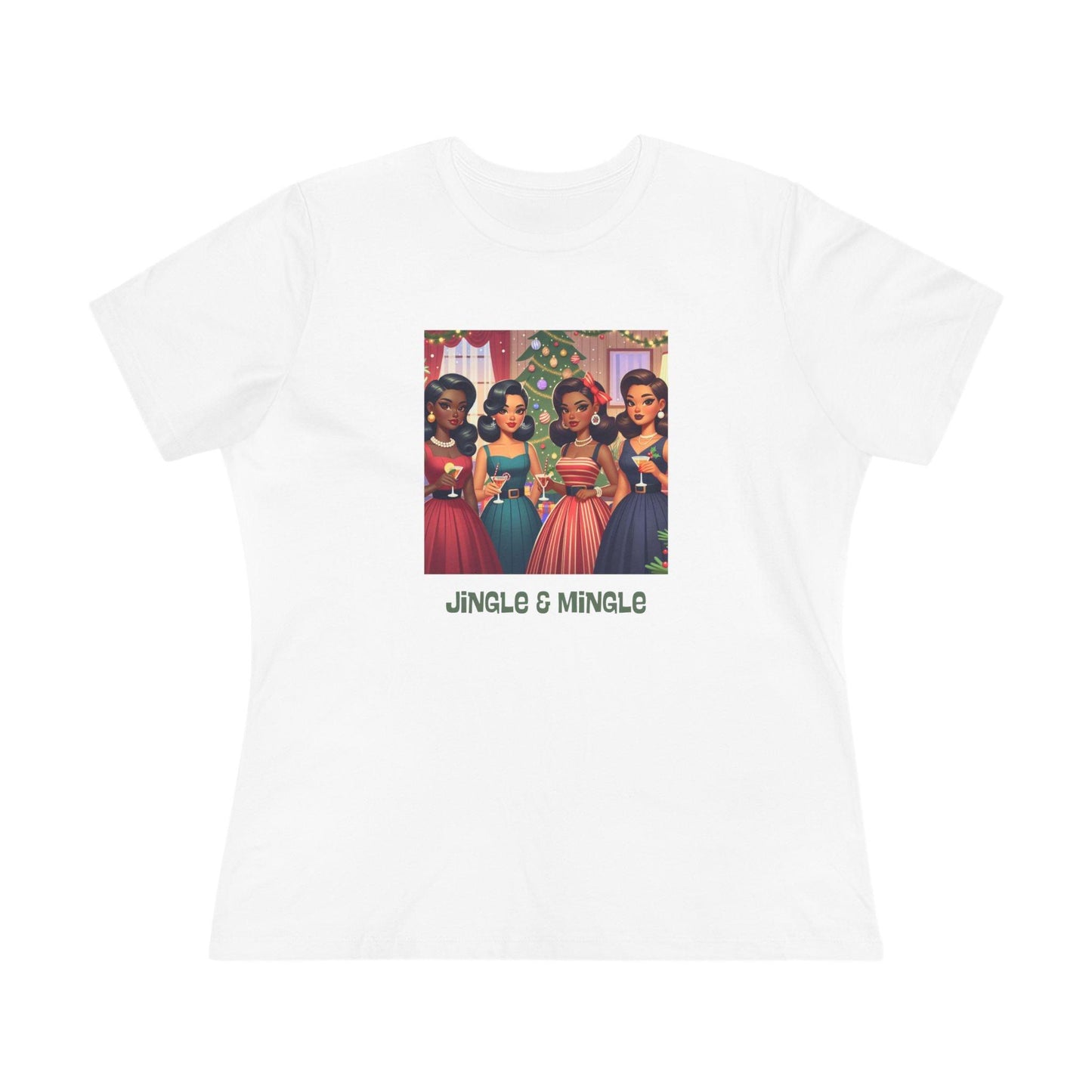 Jingle and Mingle Tee - Holiday Cheer, Please! ๐ฅ๐ Women's Softstyle Tee - Whippie's