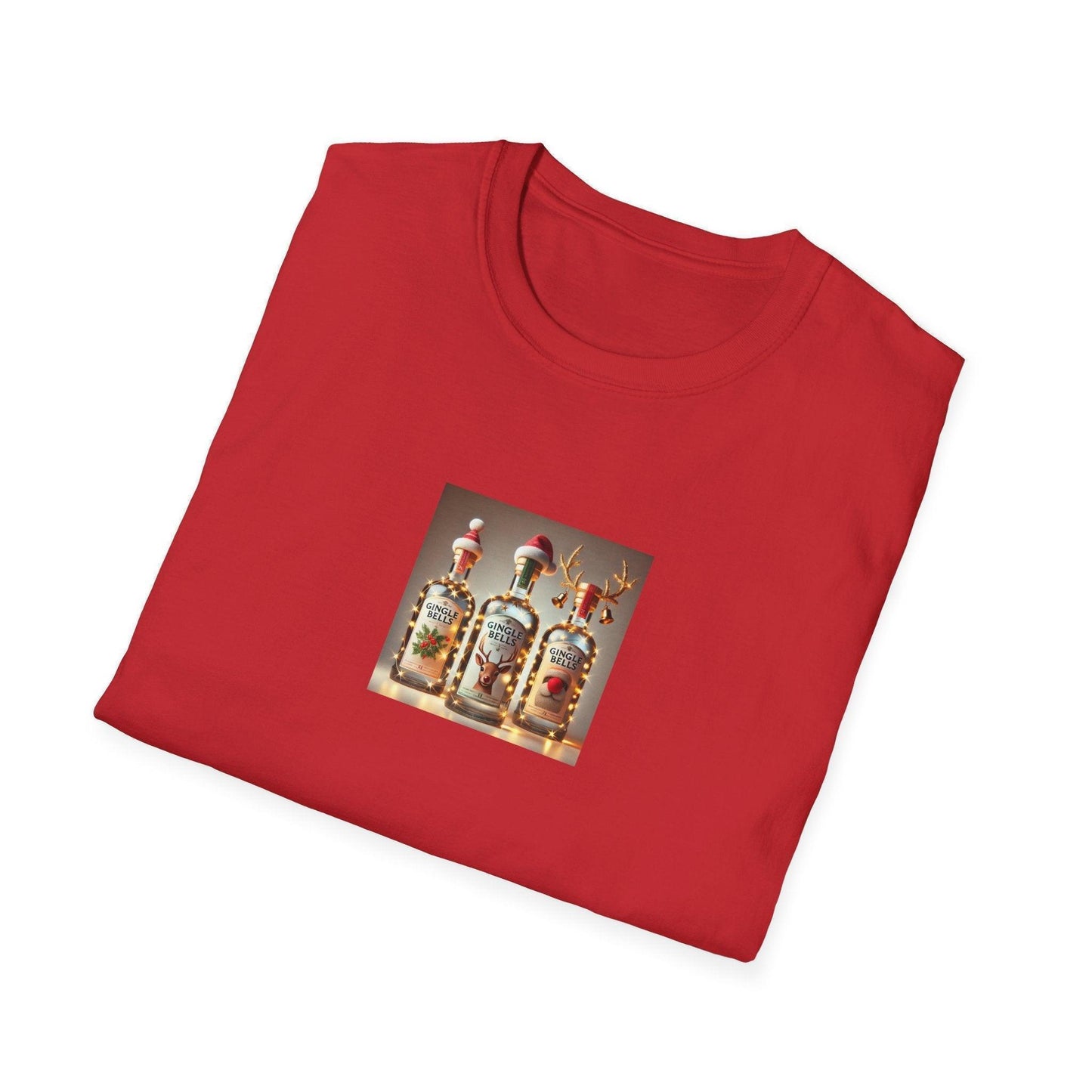 GINgle Bells! 🎄🎅🍸 - Unisex Softstyle T-shirt - Whippie's