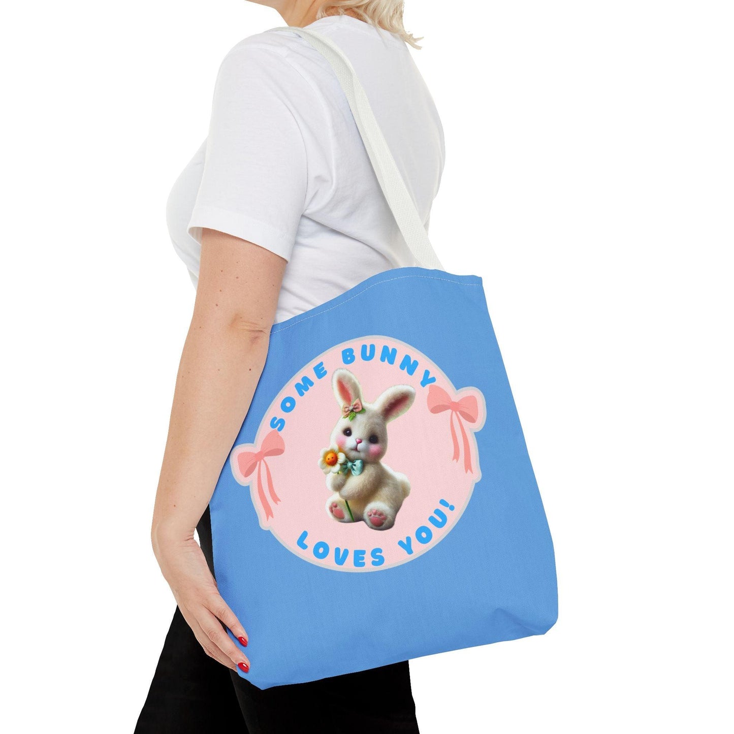 Some Bunny Loves You Easter Tote Bag - Hop into Easter with Adorable Style! 🐰💖 - Whippie's