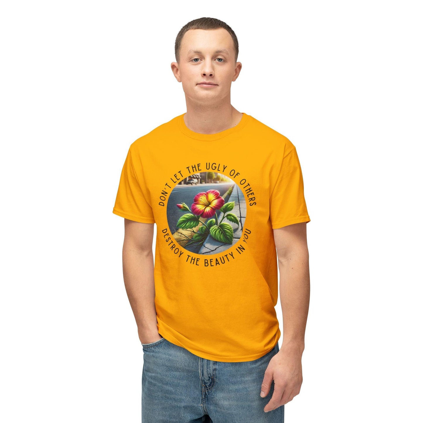 "Don't Let the Ugly..." Negativity Unisex Tee - Rise Above! Unisex HD Cotton T-shirt - Whippie's