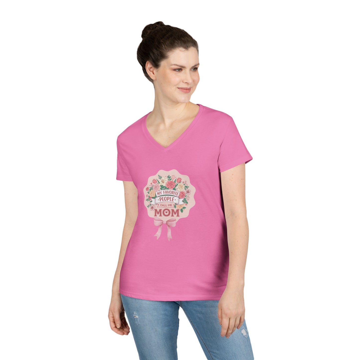 My Favorite People Call Me Mom Women's V-Neck T-Shirt - Whippie's