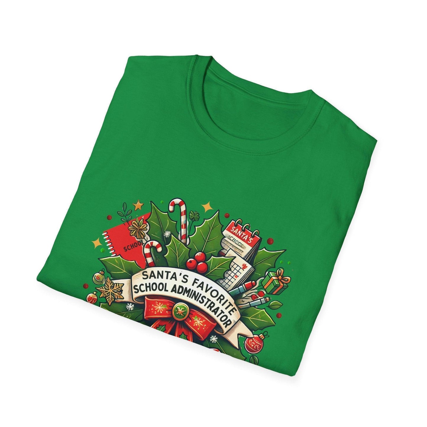 Santa's Favorite School Administrator Unisex Tee 🍎🎅 - Whippie's