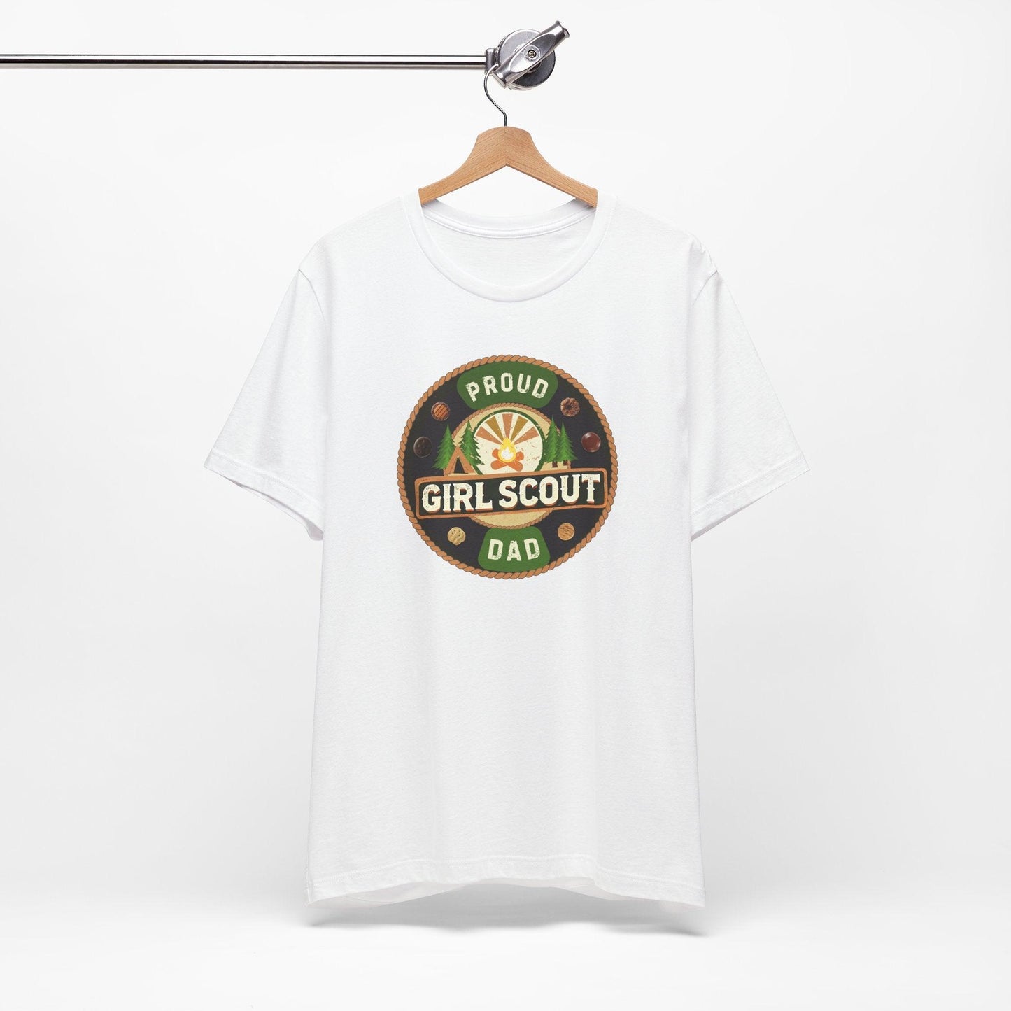 Proud Girl Scout Dad - Unisex Jersey Tee - Adventure Awaits! - Whippie's