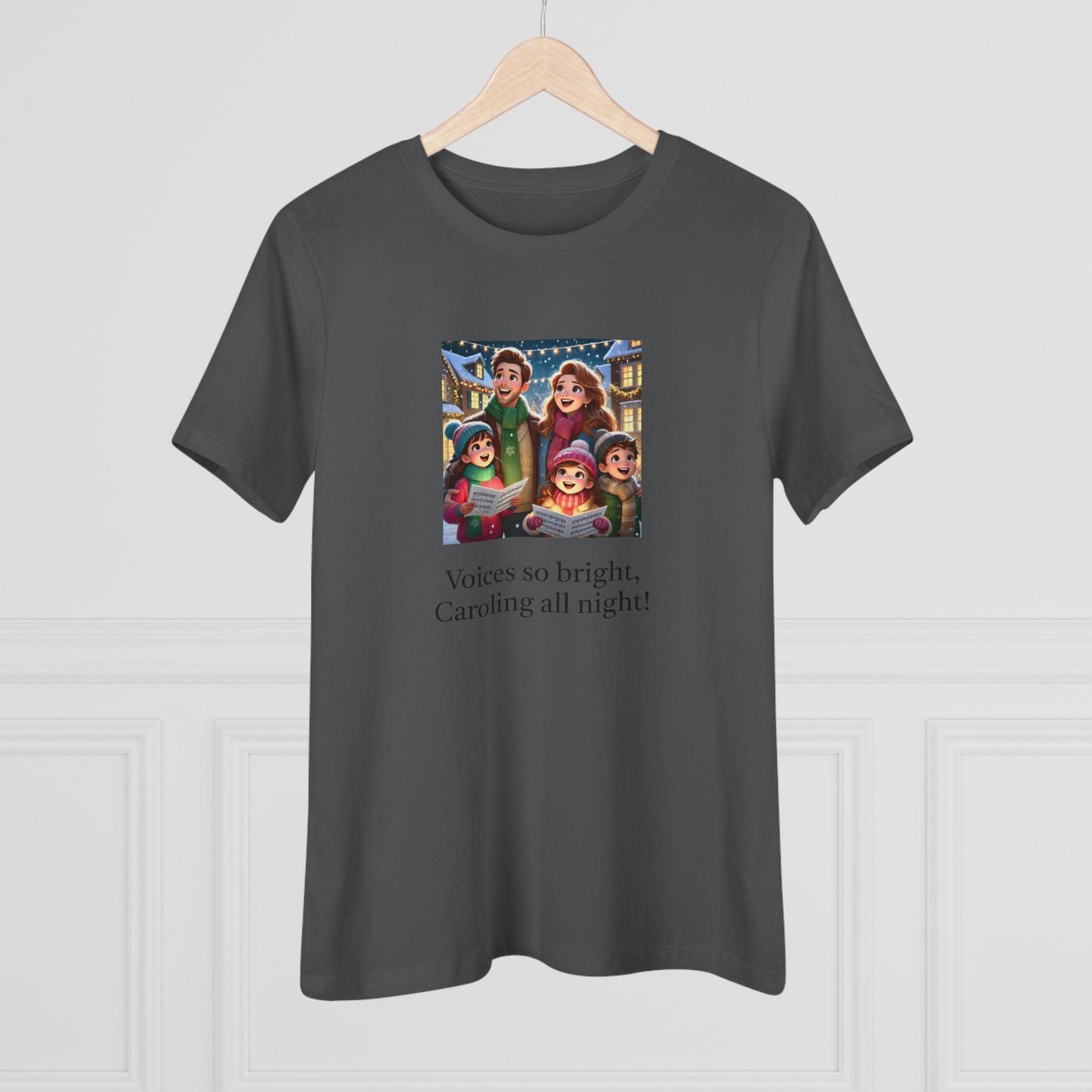 Voices so bright, Caroling all night! - Women's Softstyle Tee - Whippie's