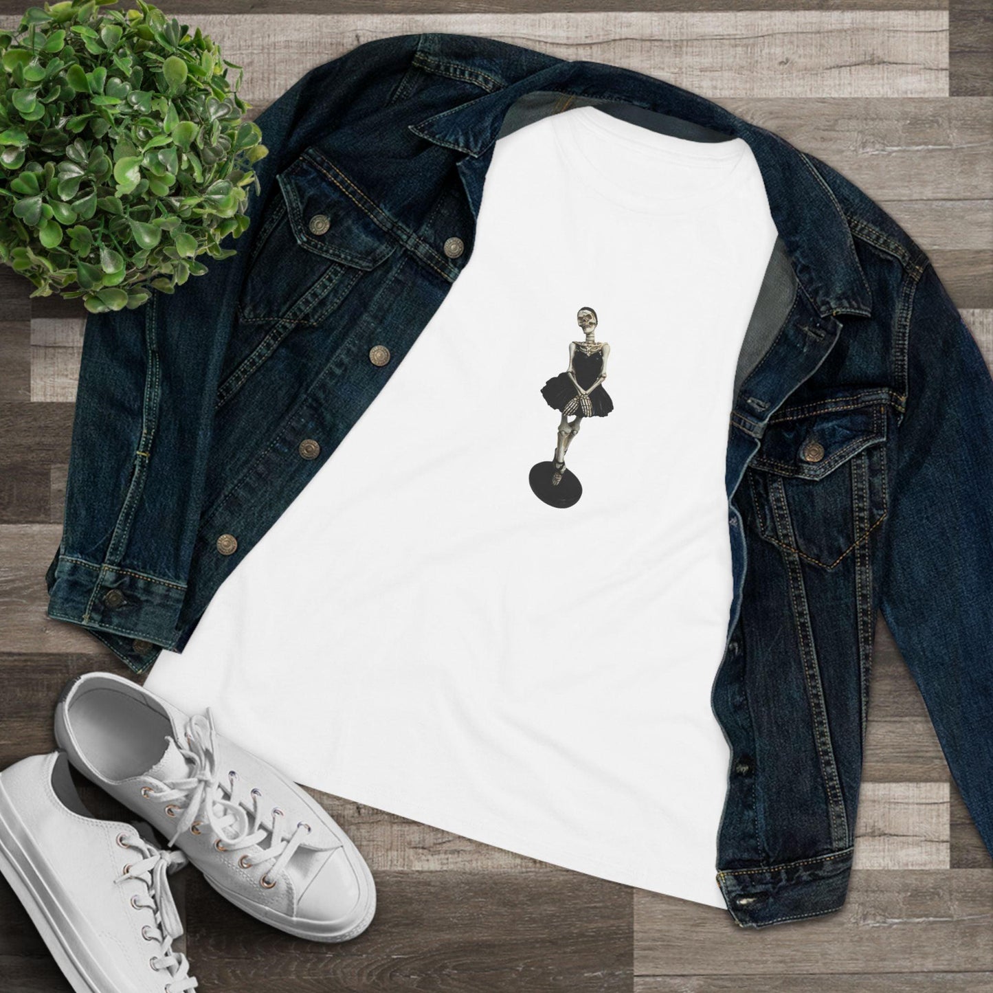 Ballerina Bones - Spooktacularly Stylish! ☠️🩰 - Women's Softstyle Tee - Whippie's