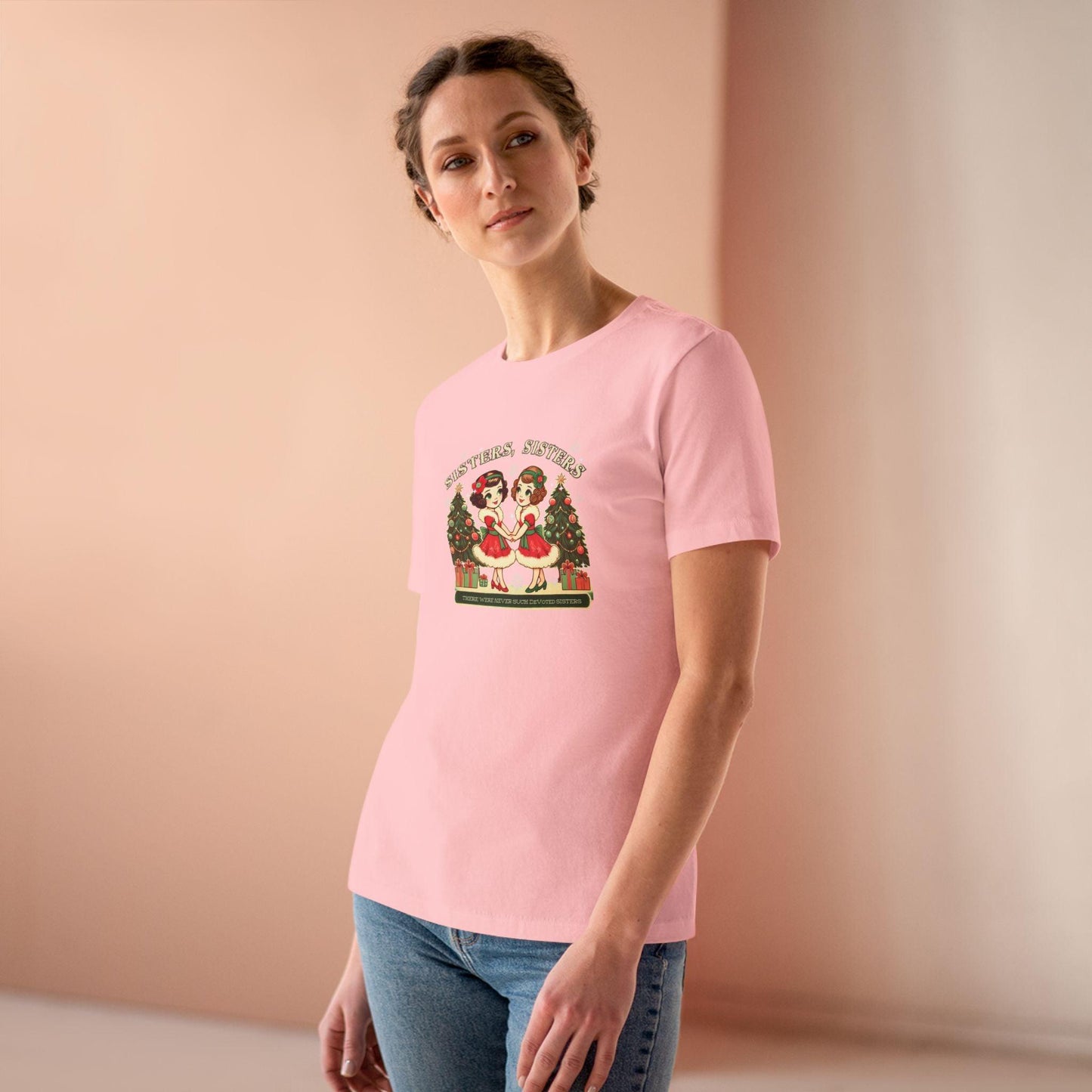 Sisters, Sisters (Brunette Sisters) There Were Never Such Devoted Sisters! 👭🏽🎄 Women's Softstyle Tee - Whippie's
