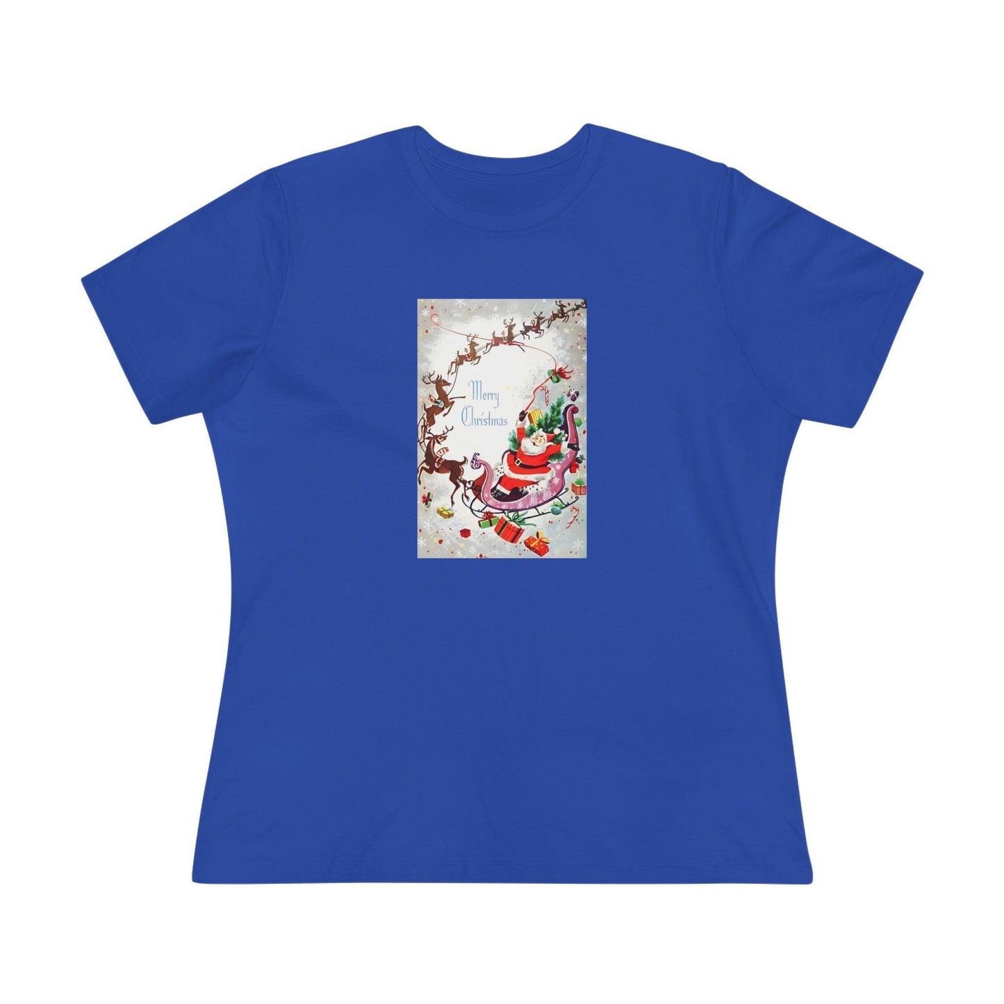 Merry Christmas - Santa and His Sleigh - Women's Tee - Whippie's