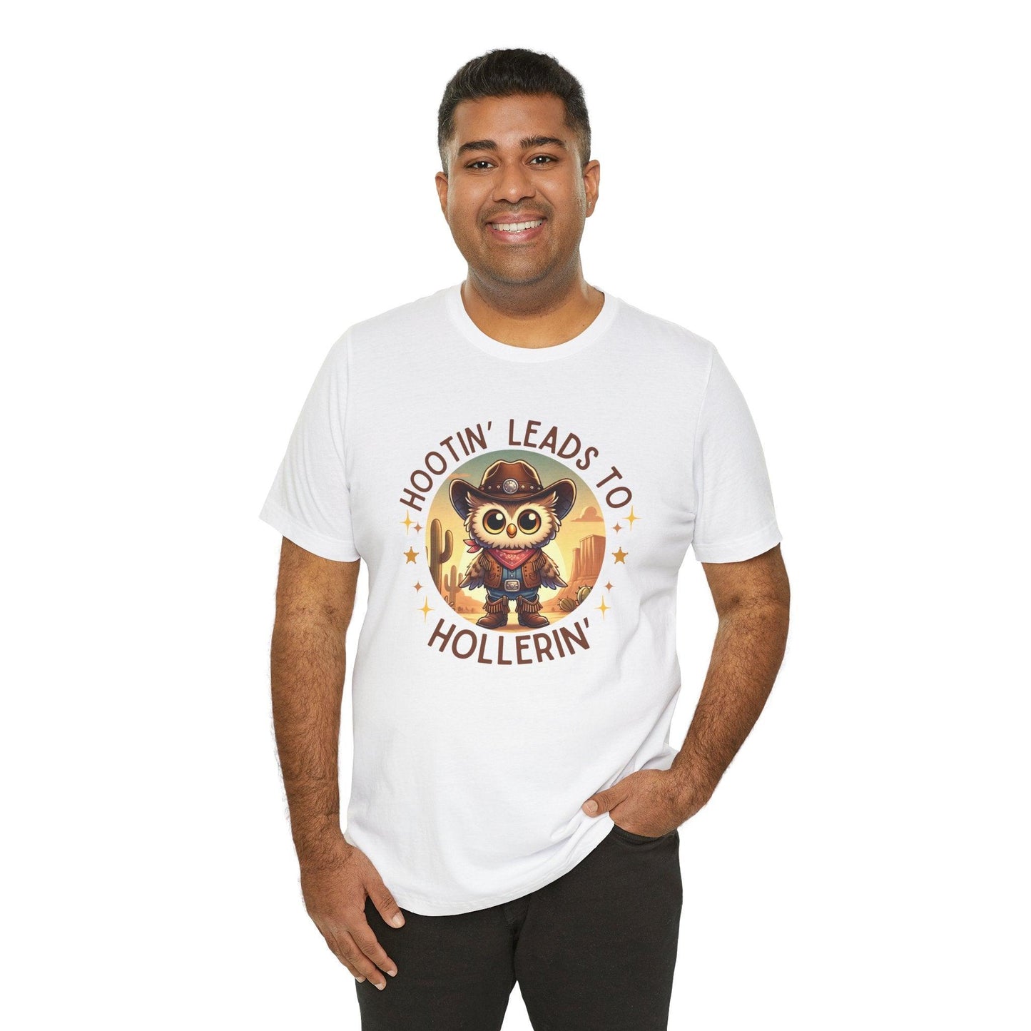 Hootin' Leads to Hollerin' - Unisex Jersey Tee - 🤠 Yeehaw! Embrace Your Inner Cowboy/Cowgirl 🤠 - Whippie's