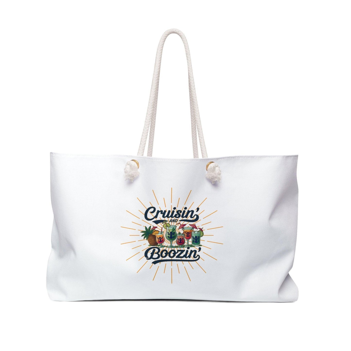 Cruisin' & Boozin' Oversized Weekender Tote Bag 🍹👜 - Whippie's