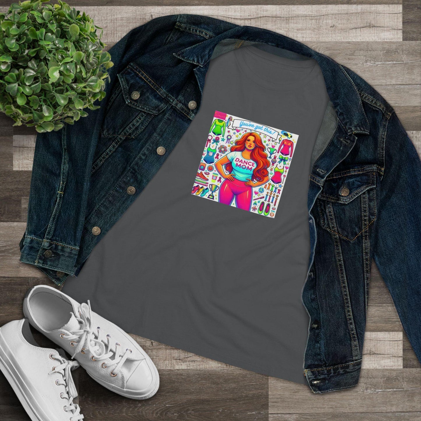 Dance Mom: You've Got This - Red Hair Mom - Curvy - Women's Softstyle Tee - Whippie's