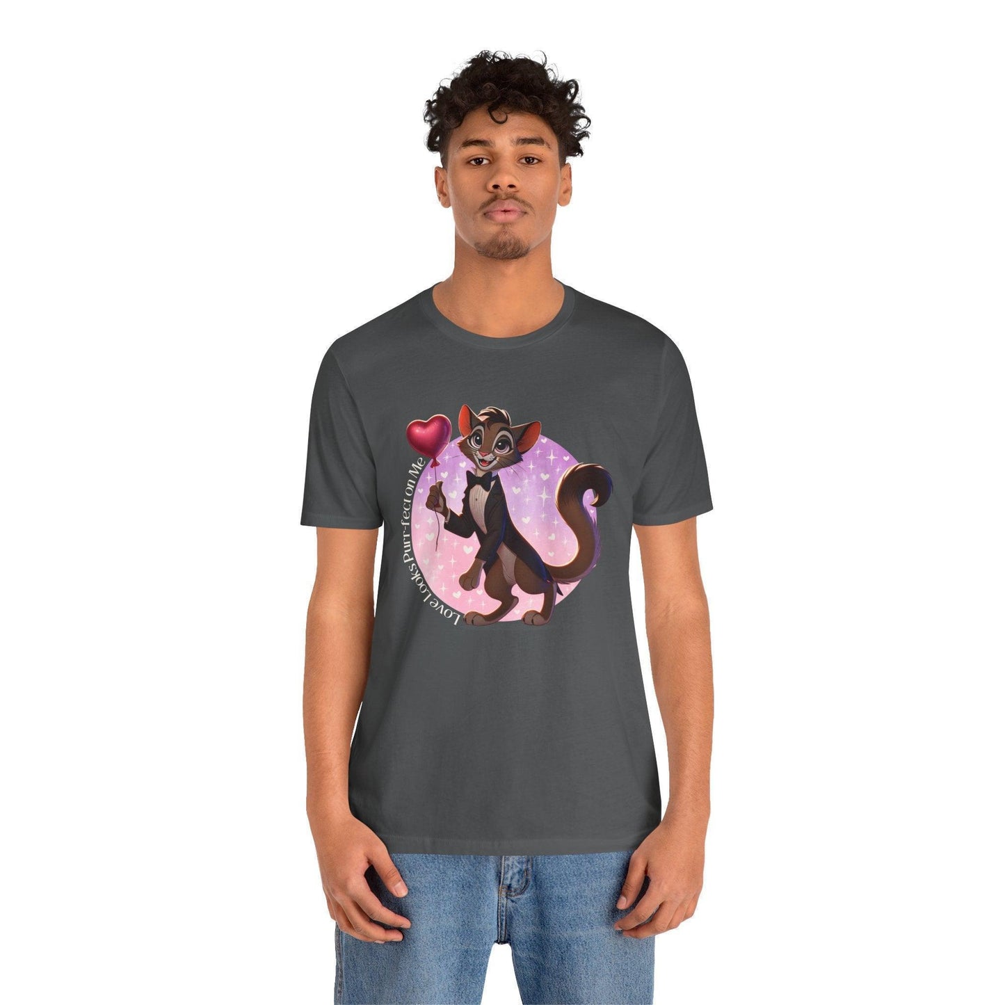 💖 Love Looks Purr-fect on Me 😻 Unisex Jersey Tee ✨ Feline fine and ready to shine! - Whippie's