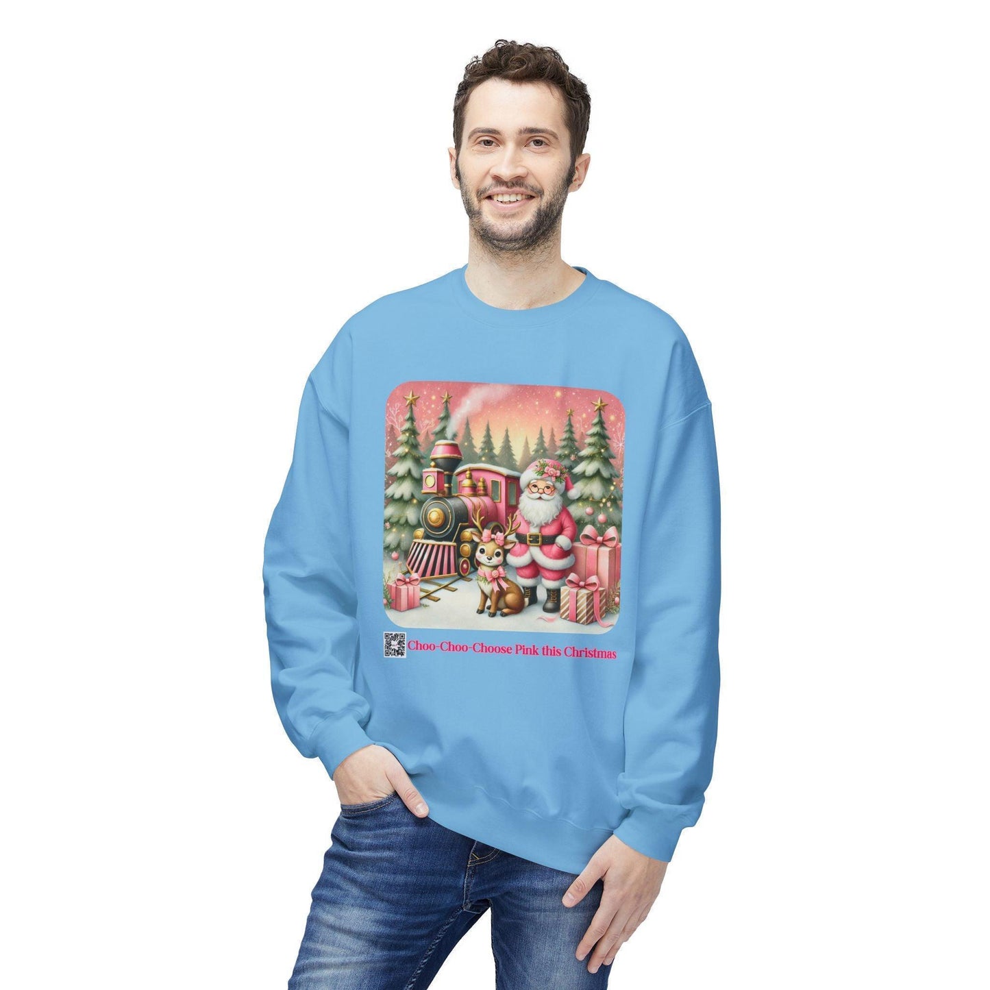 💖 Choo-Choo Choose Pink 🚂 Unisex Fleece Sweatshirt 🎁 - Whippie's
