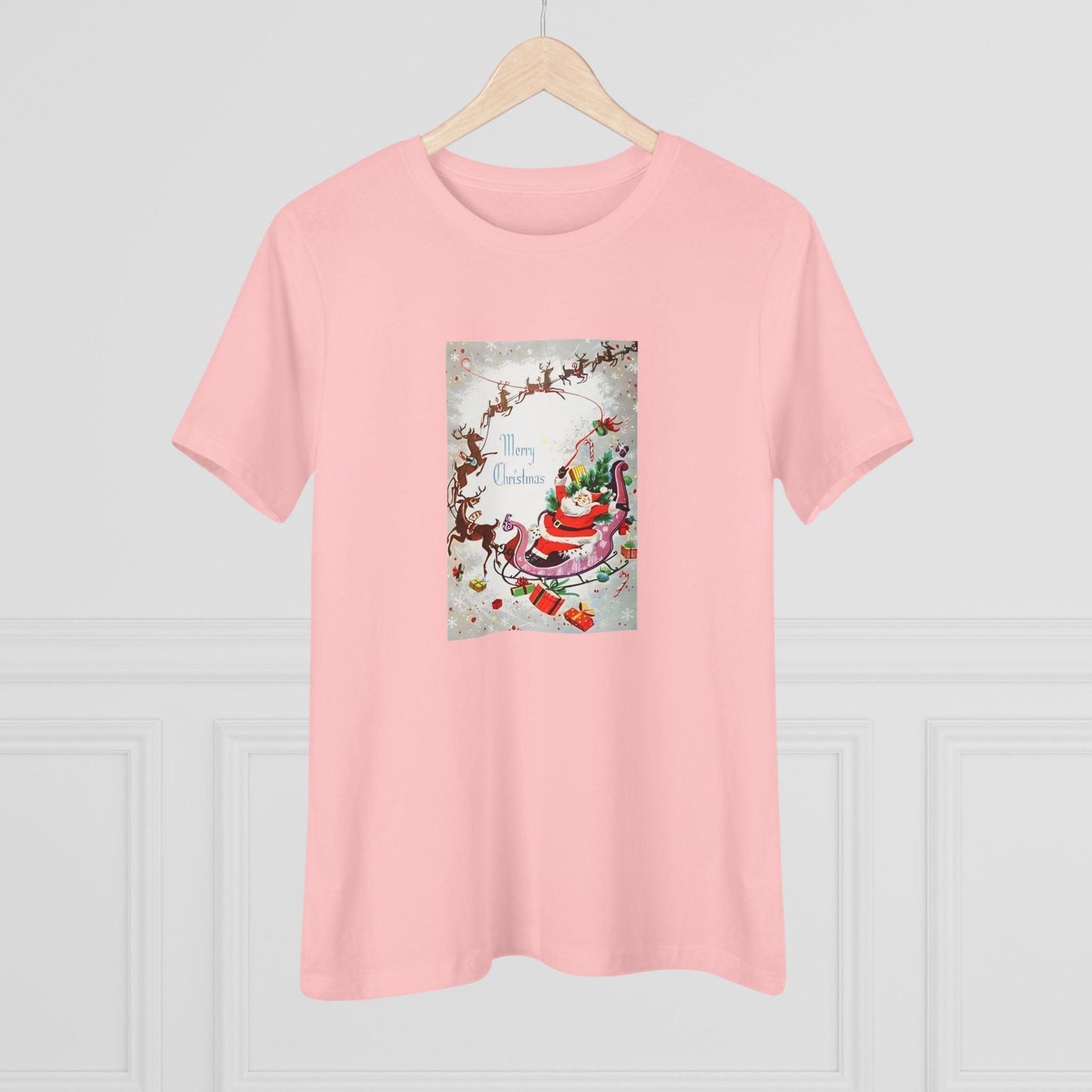 Merry Christmas - Santa and His Sleigh - Women's Tee - Whippie's