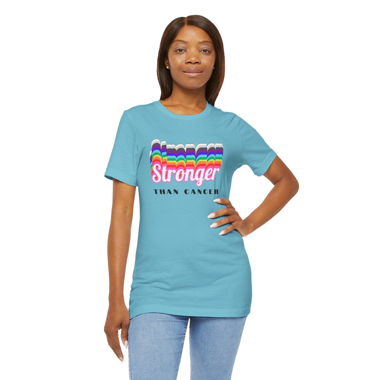 💪 Stronger Than Cancer 🎗️ Unisex Jersey Tee ✨ Show your support, wear your strength. - Whippie's