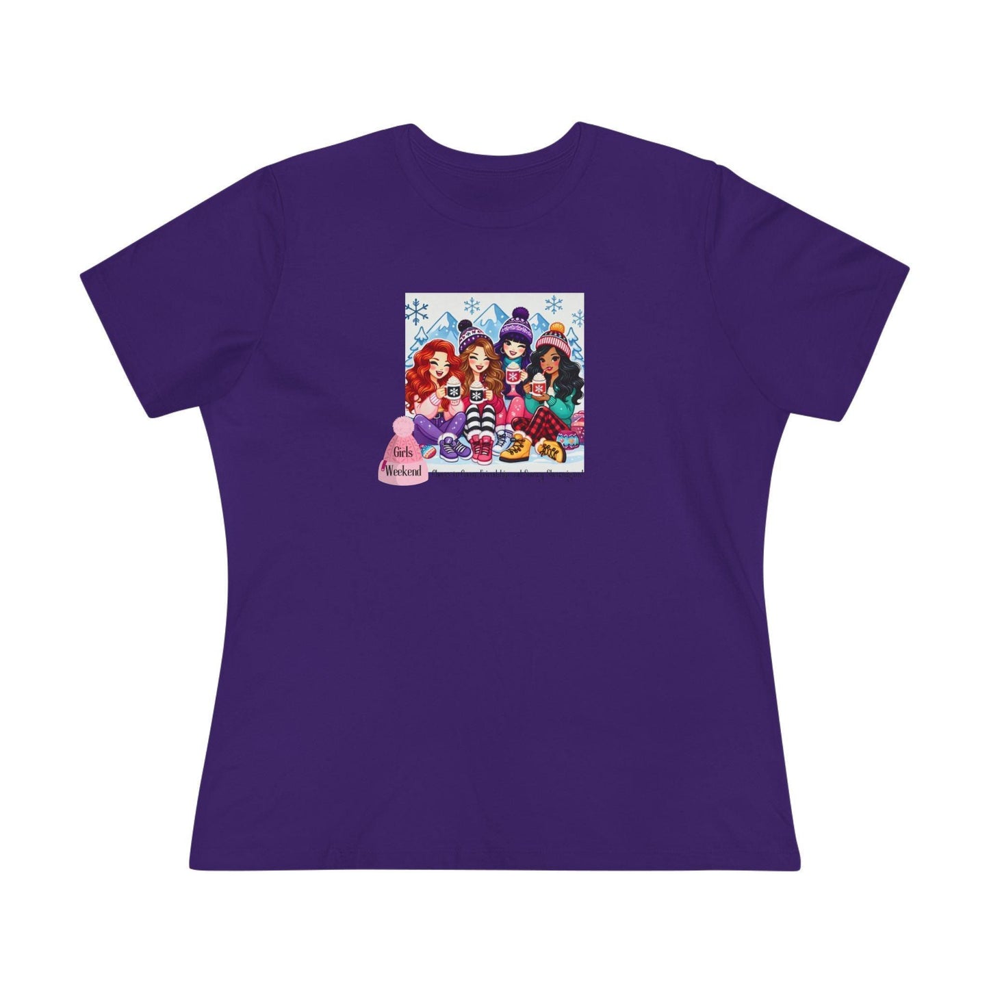 Girls Weekend Cheers to Cocoa, Friendship, and Snowy Shenanigans! - Women's Softstyle Tee - Whippie's