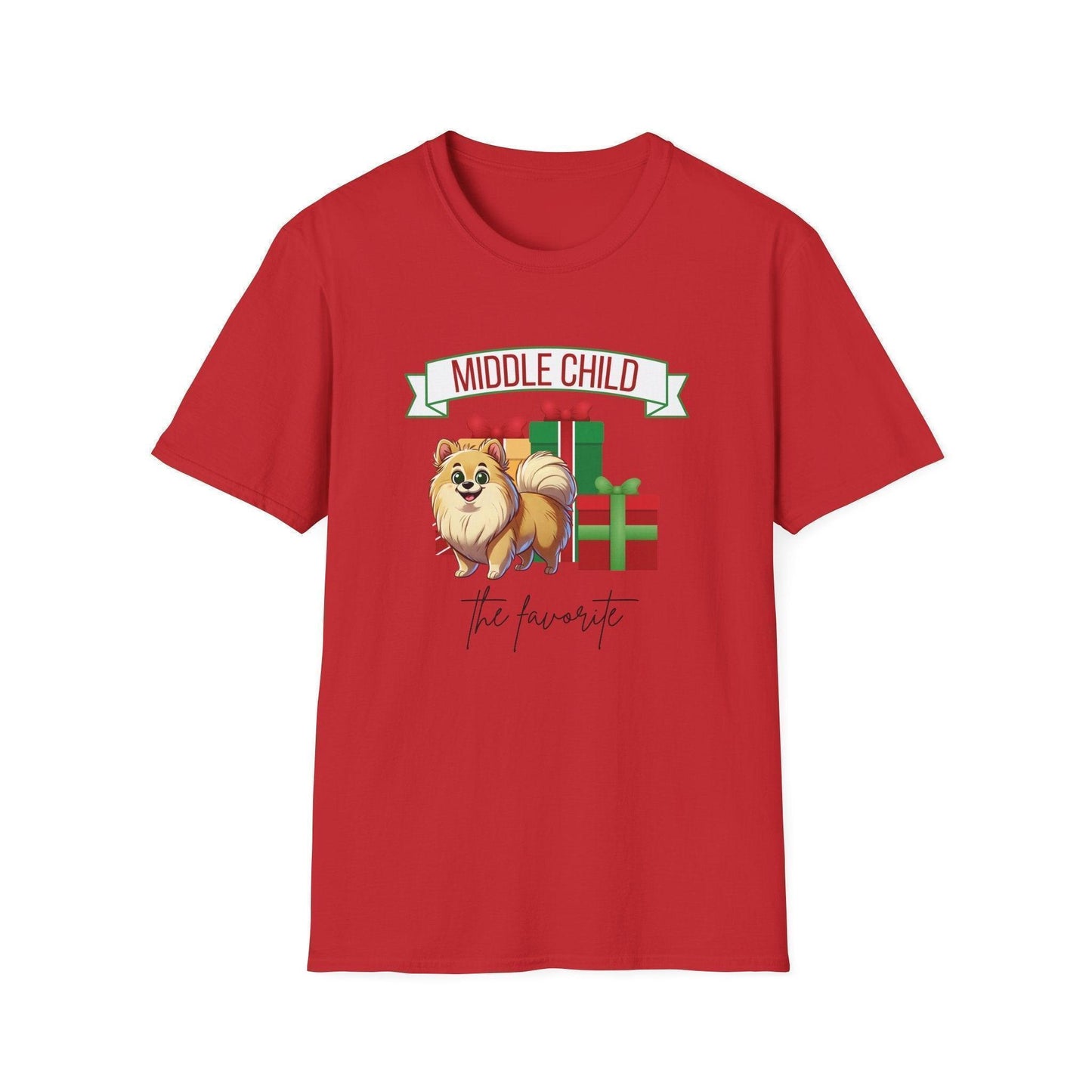 Middle Child, The Favorite 🎁🐶 Pomeranian - Unisex Tee! 🎁👑 - Whippie's