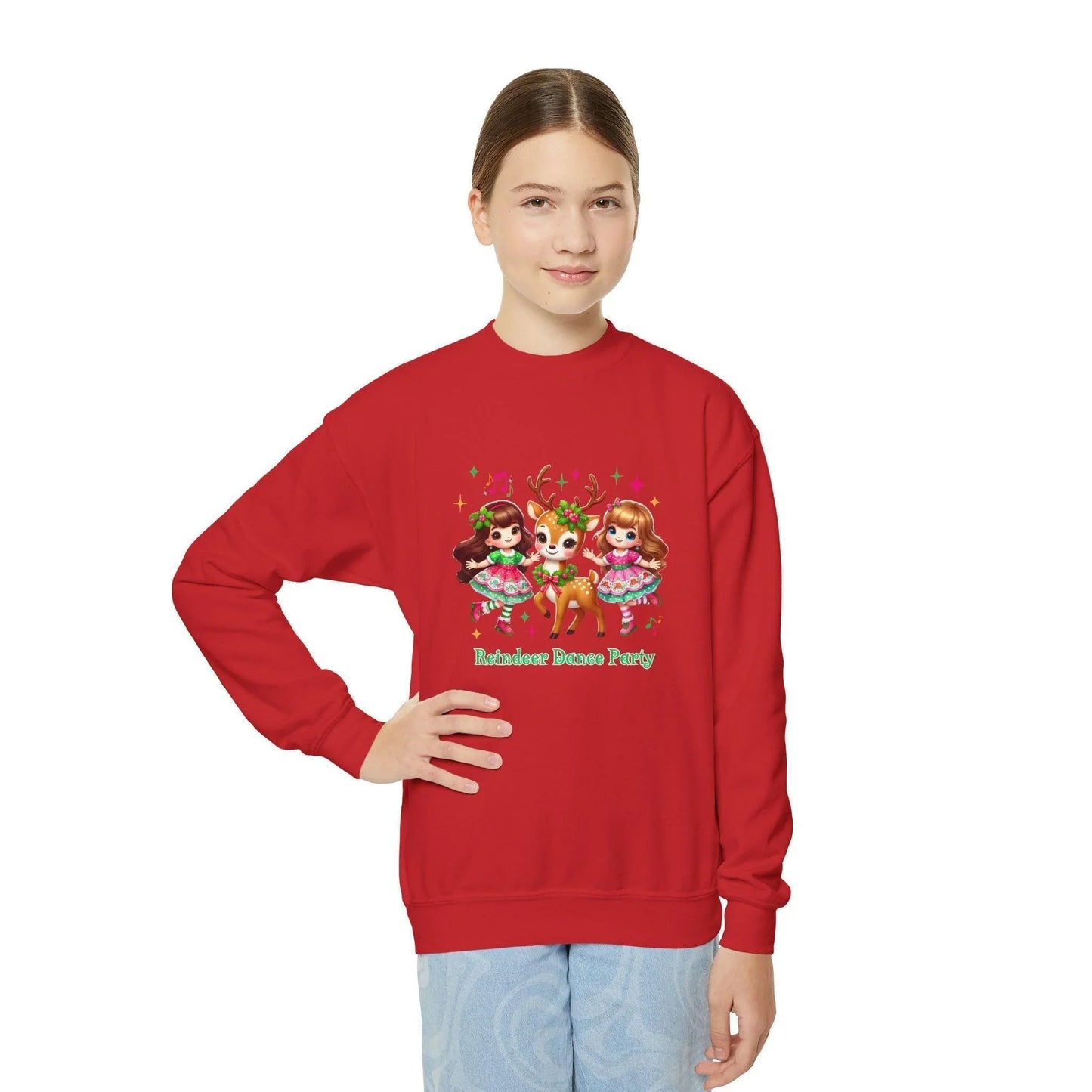 π¦ Reindeer Dance Party π§ Youth Crewneck Sweatshirt π - Whippie's