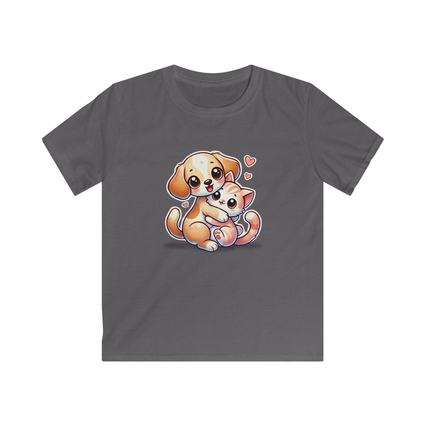 Puppy & Kitty Love - Youth Tee - 🐶💖🐱 Celebrate Friendship and Love! 🐱💖🐶 - Whippie's